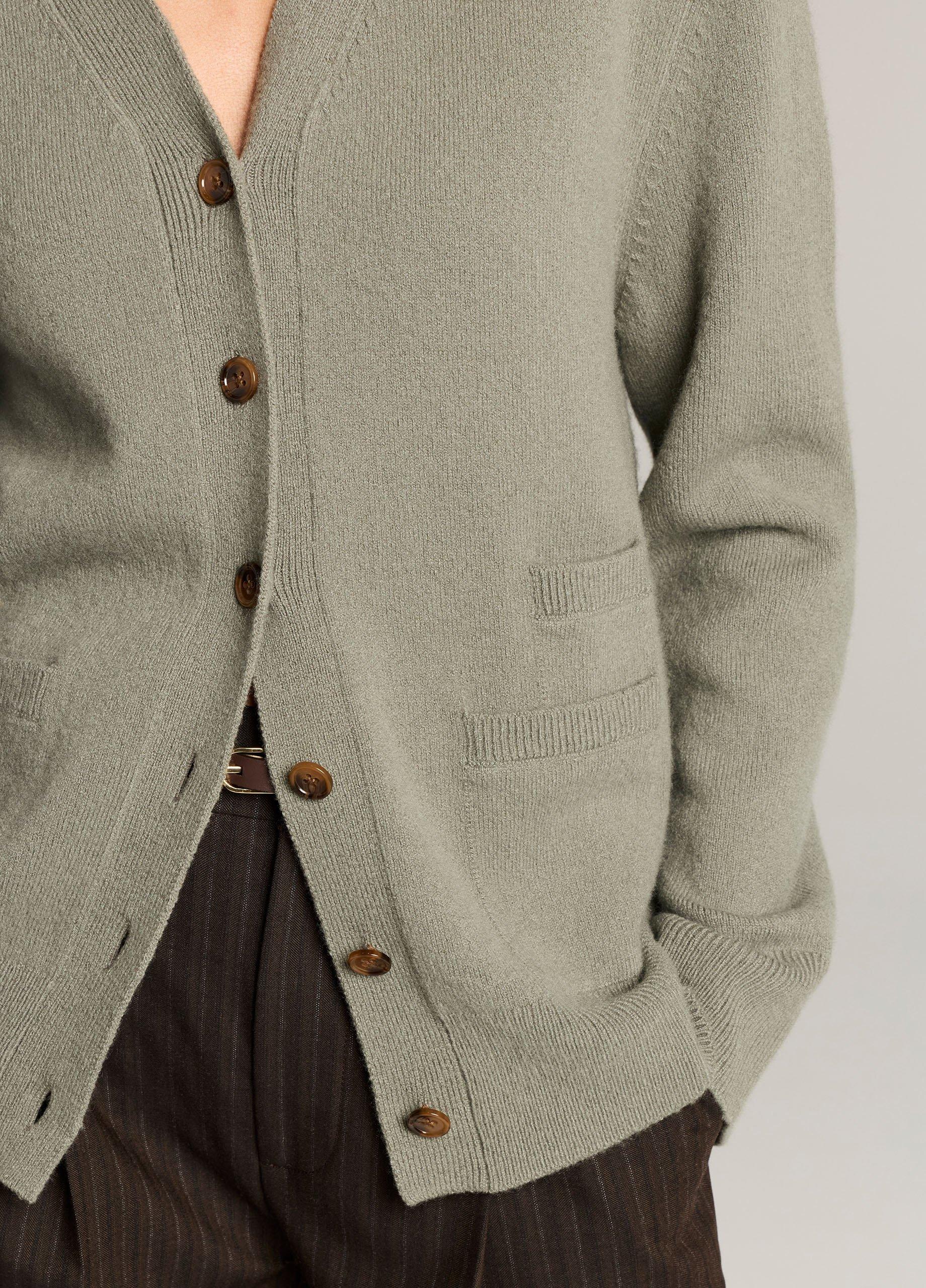 Wool & Cashmere-Blend Relaxed V-Neck Cardigan image number 1
