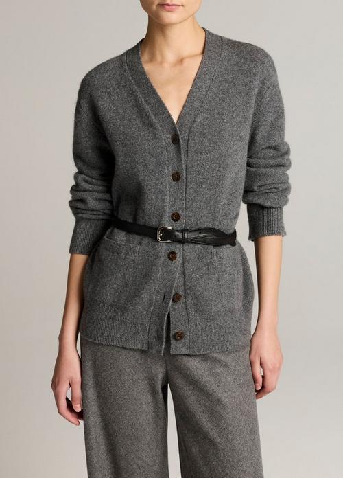 Wool & Cashmere-Blend Relaxed V-Neck Cardigan