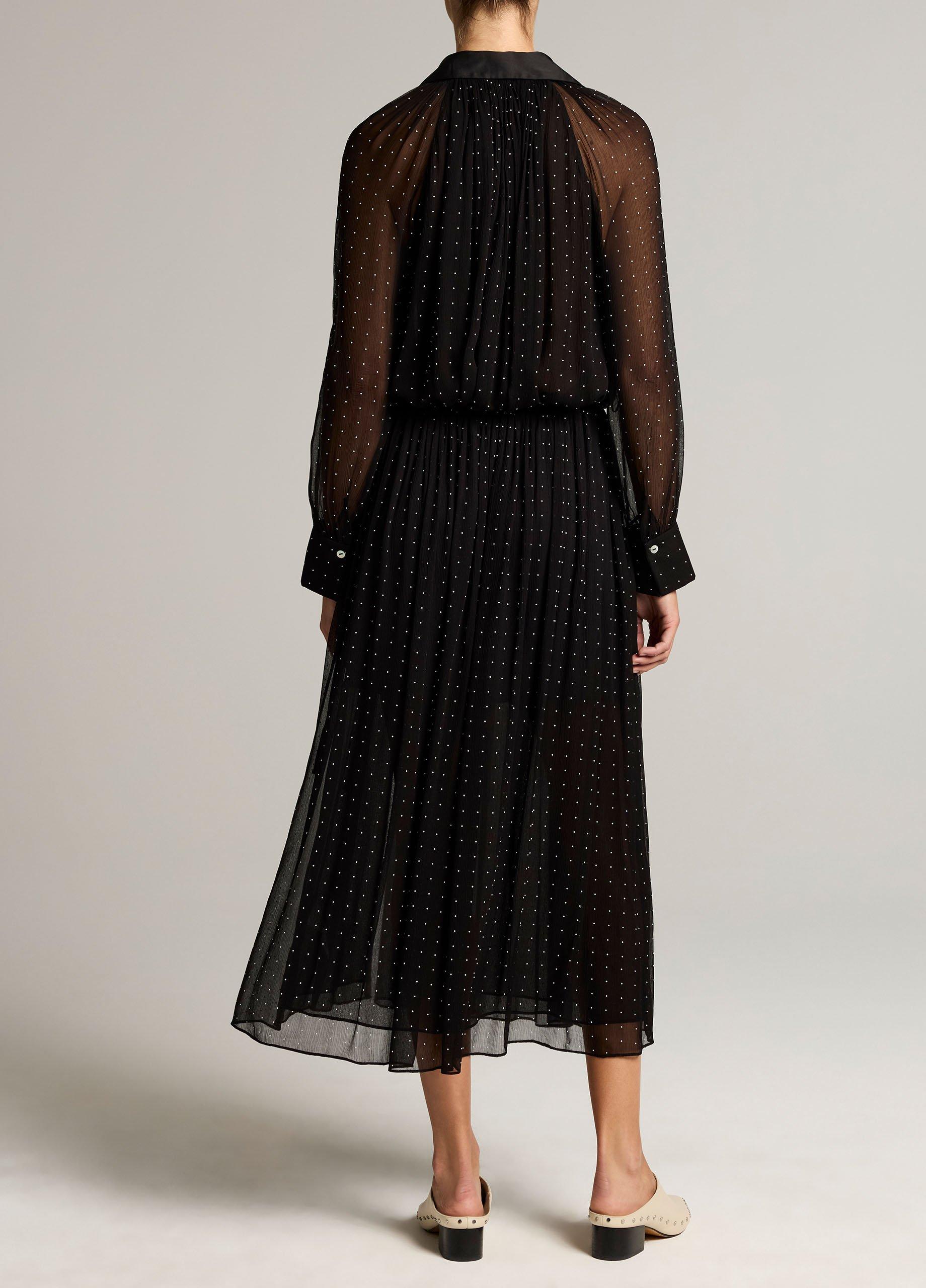 Heat-Set Dot Chiffon Gathered Skirt image number 2