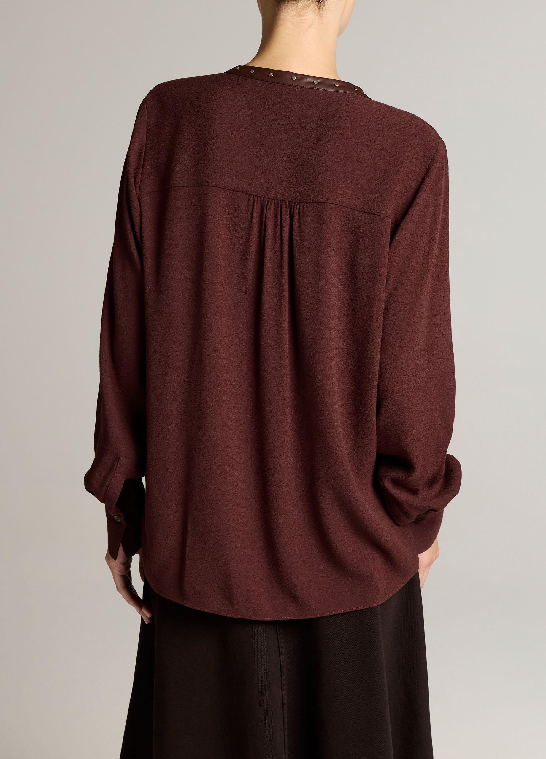 Studded Crepe Long-Sleeve Top image number 2