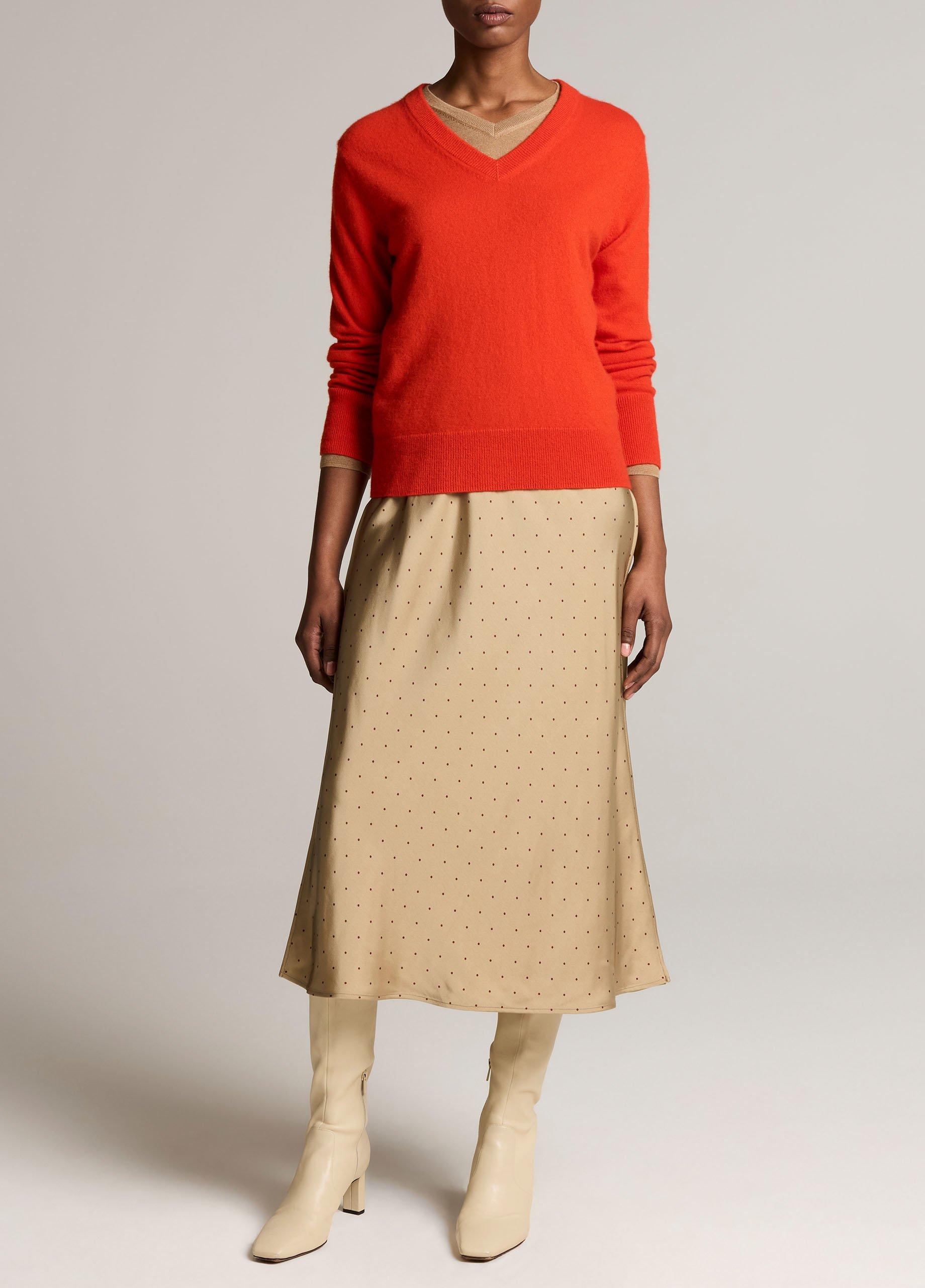 Grid Dot Matte Satin Slip Skirt image number 0