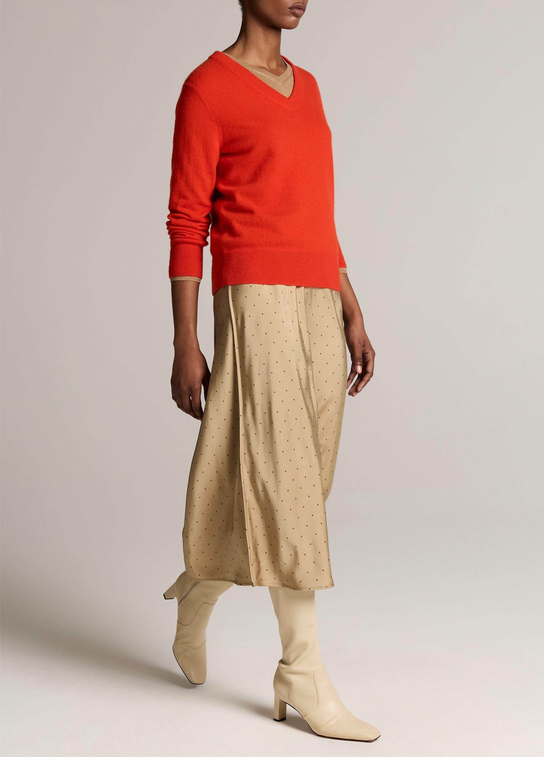 Grid Dot Matte Satin Slip Skirt image number 1