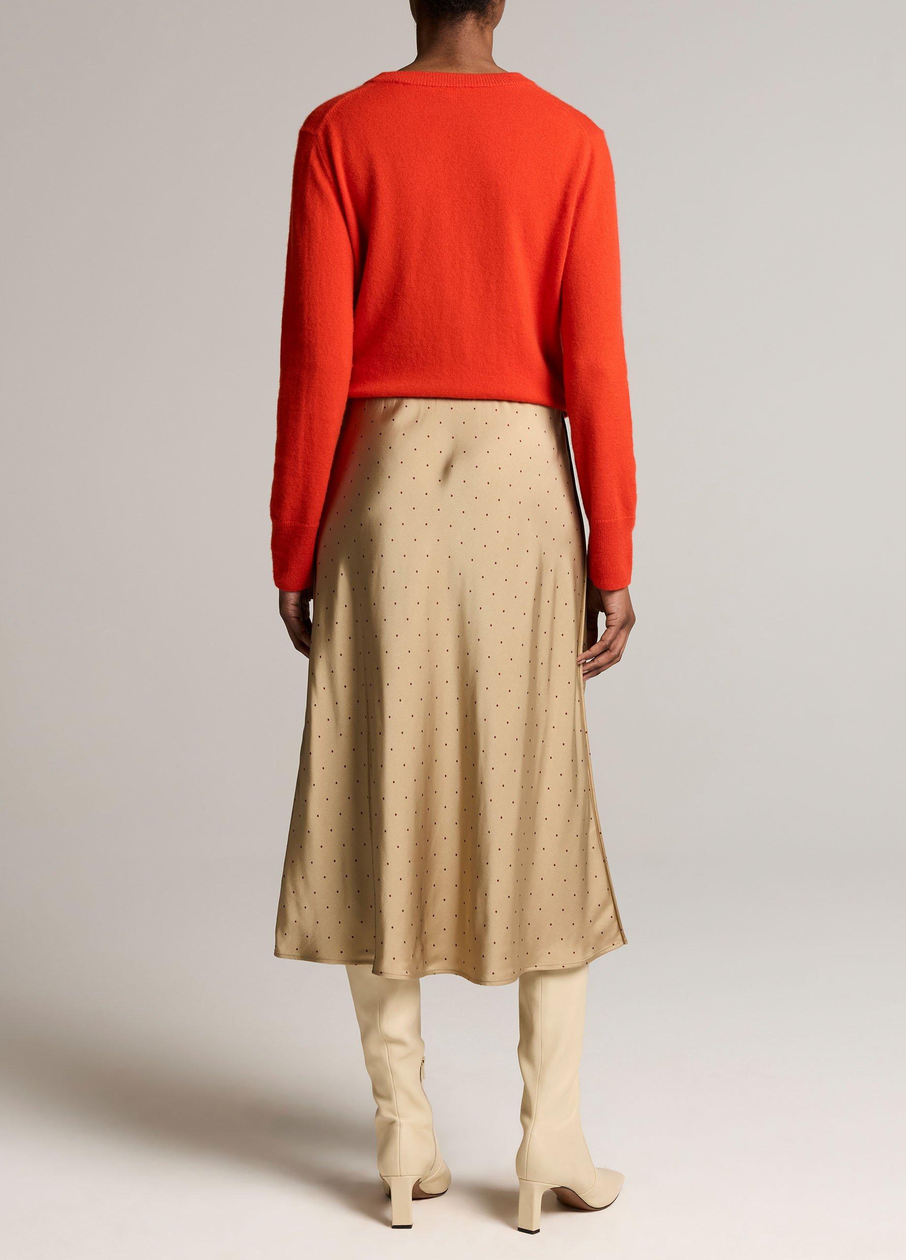 Grid Dot Matte Satin Slip Skirt image number 2