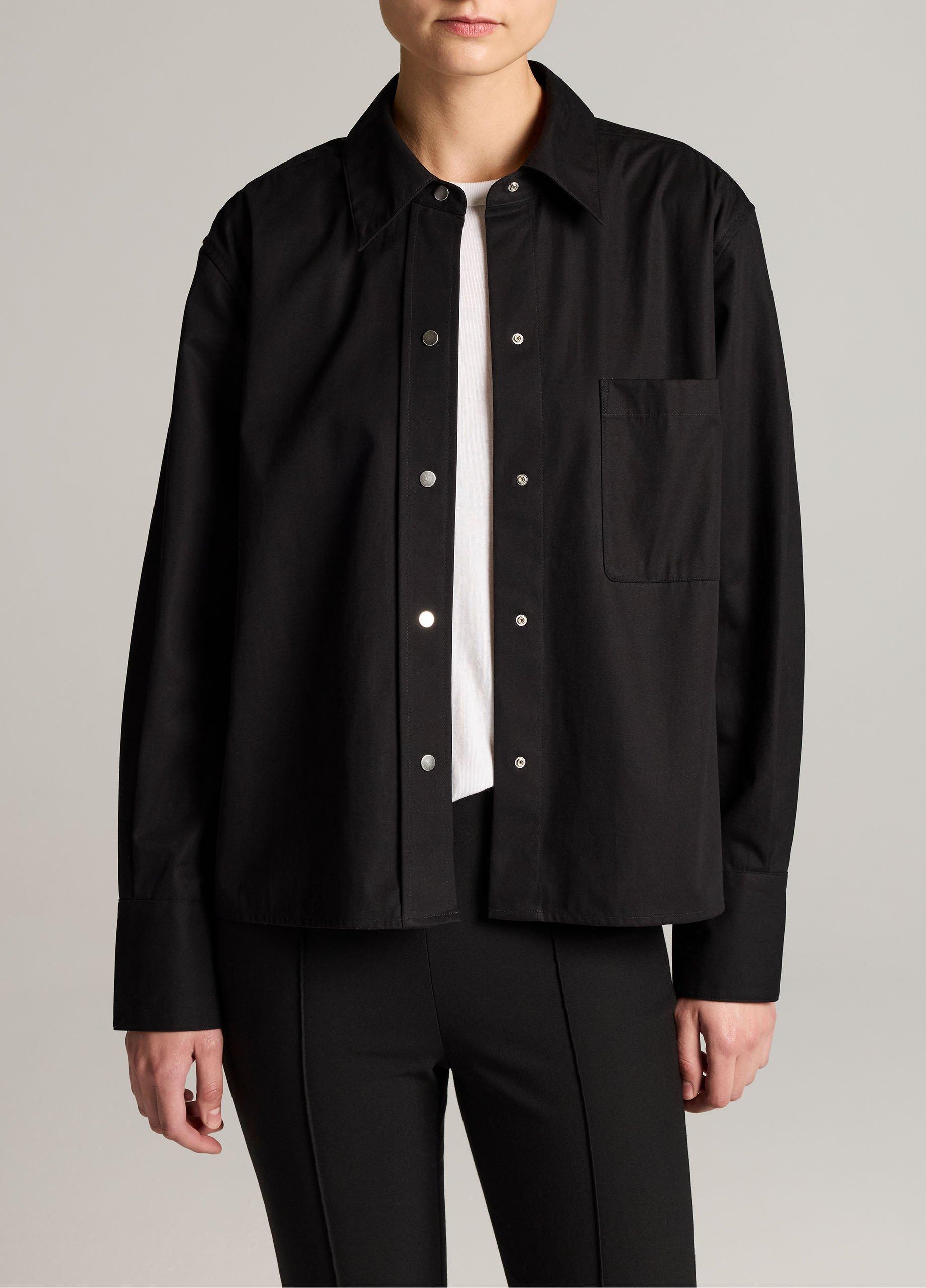 Cotton Metal-Snap Long-Sleeve Shirt image number 0