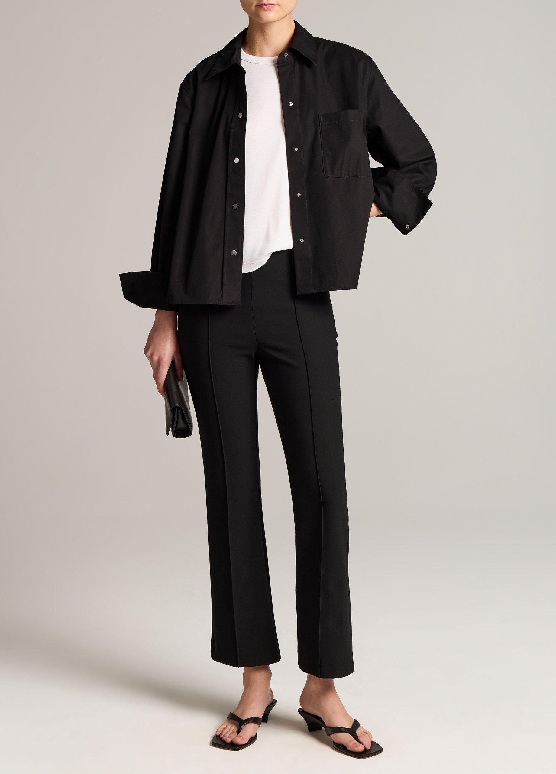 Cotton Metal-Snap Long-Sleeve Shirt image number 3