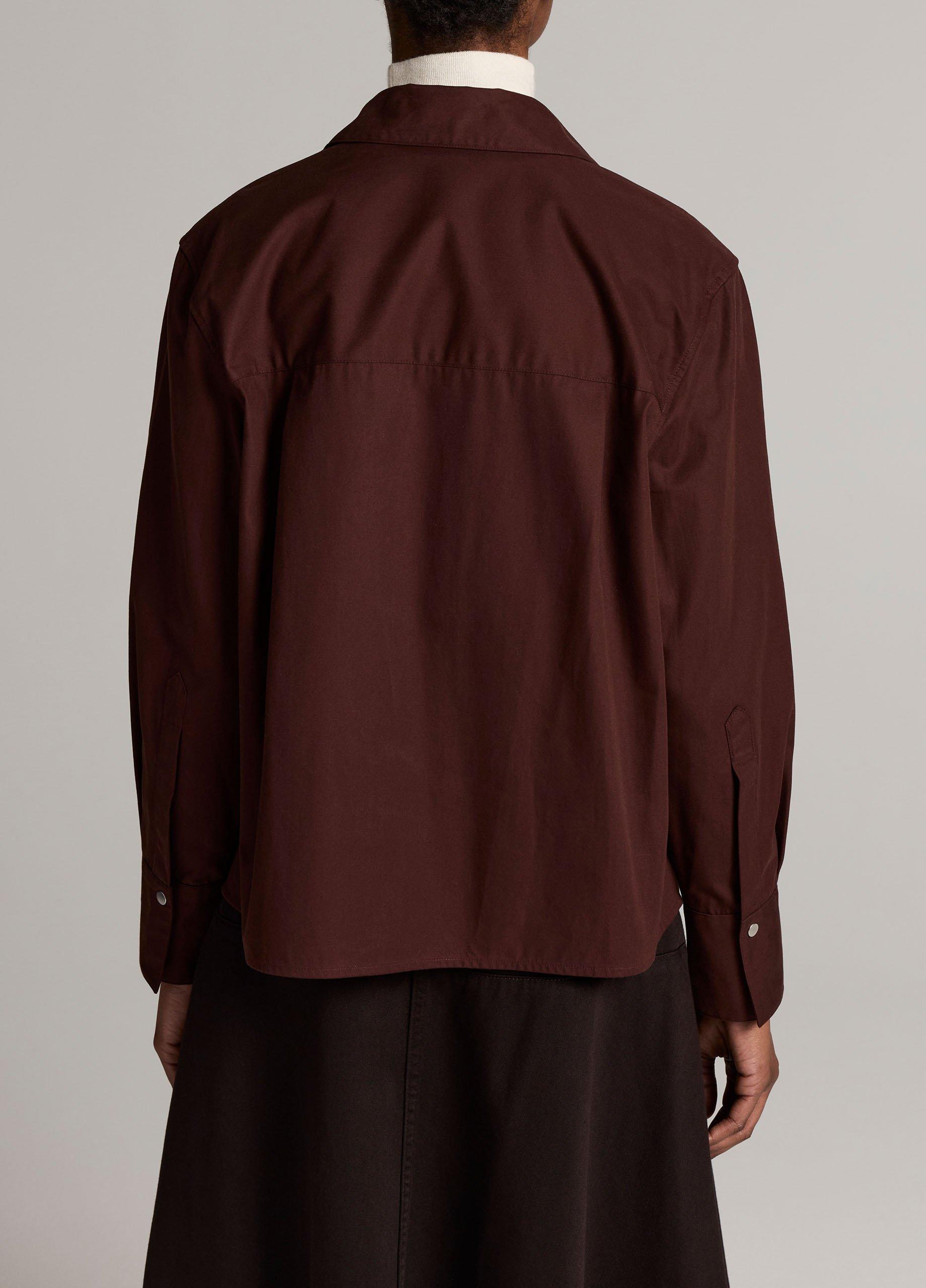 Cotton Metal-Snap Long-Sleeve Shirt image number 2