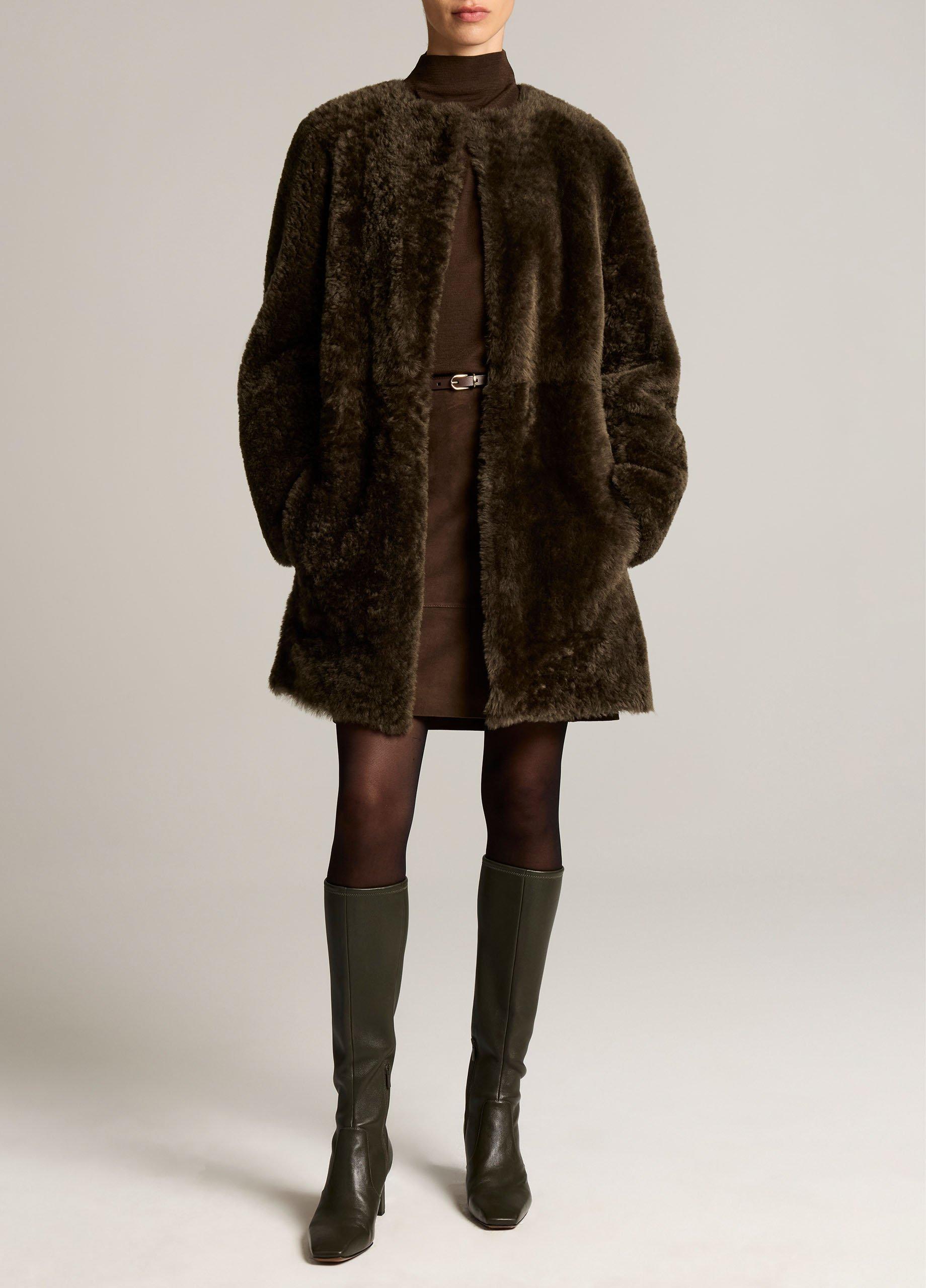 Reversible Shearling Car Coat image number 0
