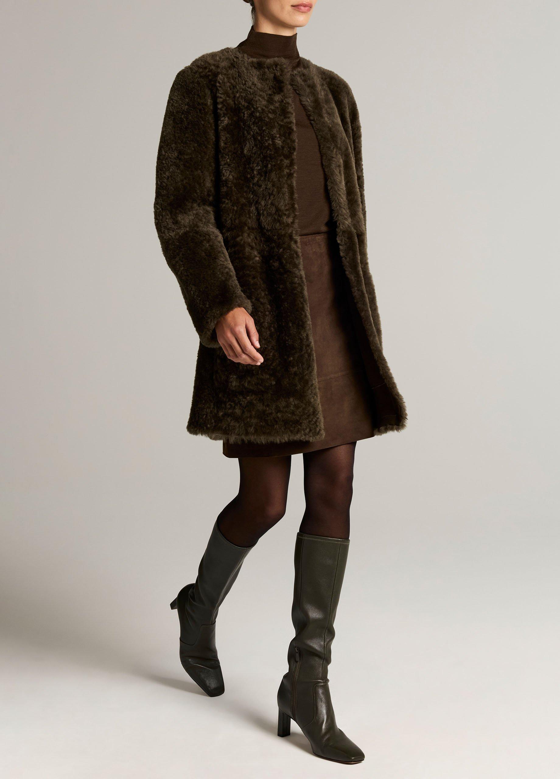 Reversible Shearling Car Coat image number 1