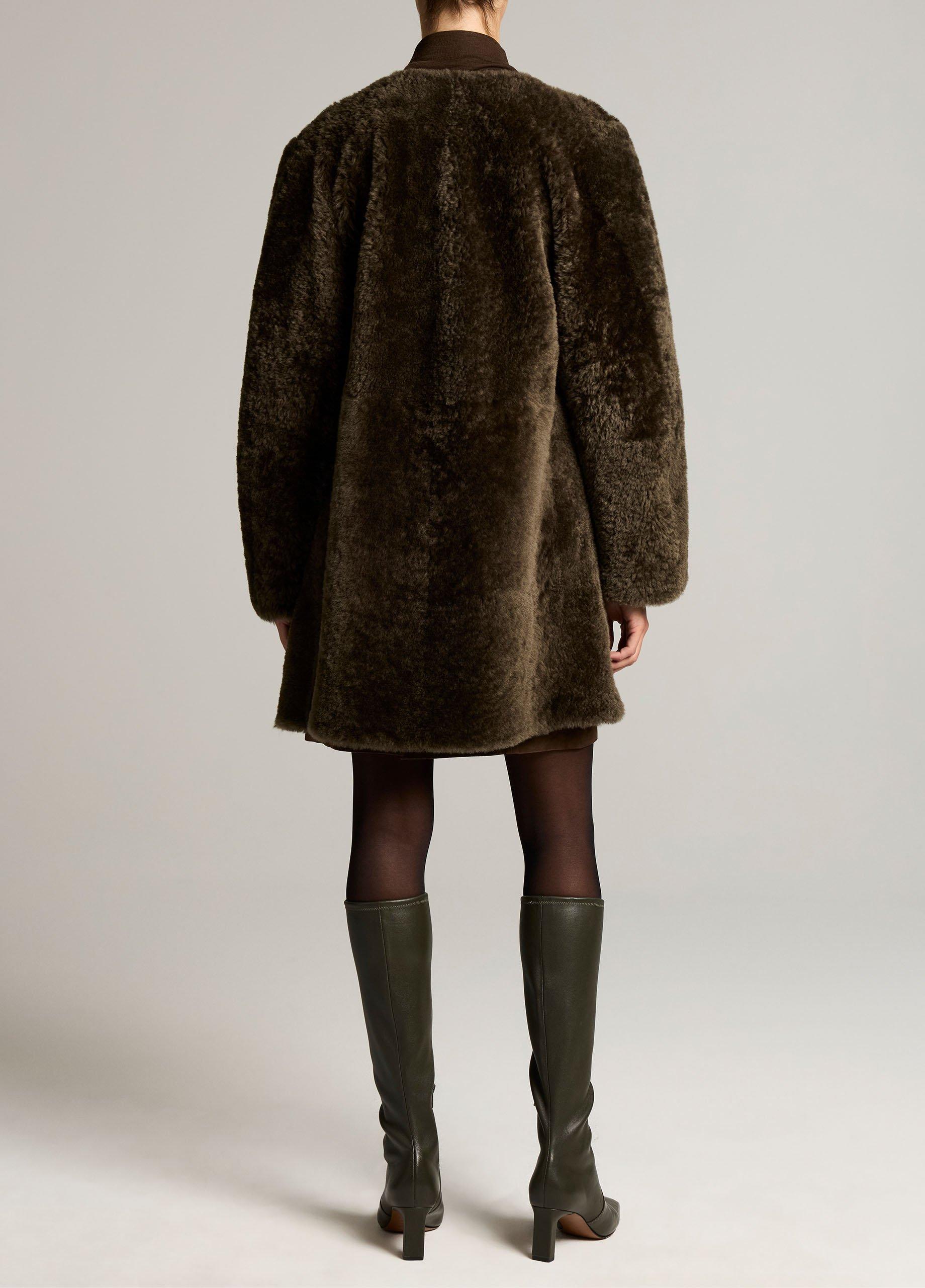 Reversible Shearling Car Coat image number 2