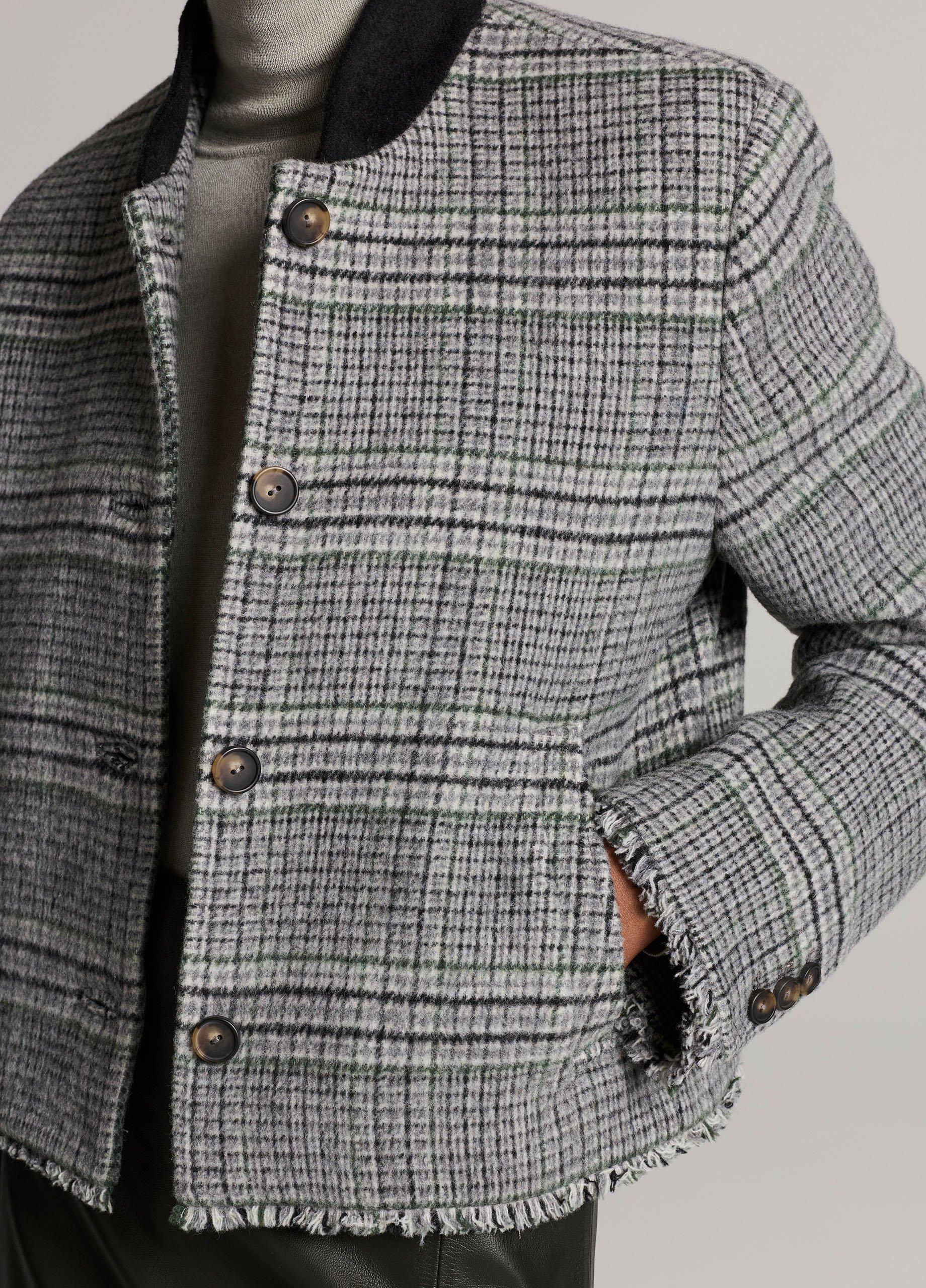 Glen Plaid Wool-Blend Jacket image number 1