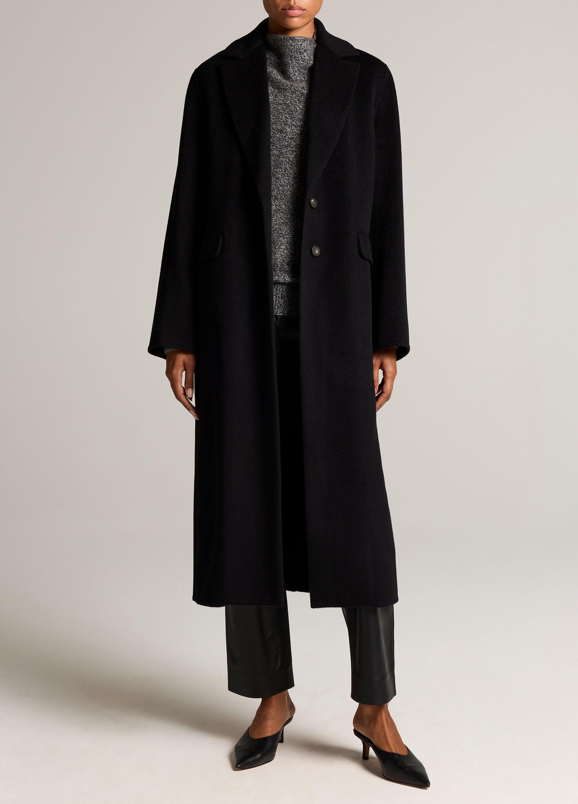 Wool-Cashmere Single-Breasted Classic Coat image number 0