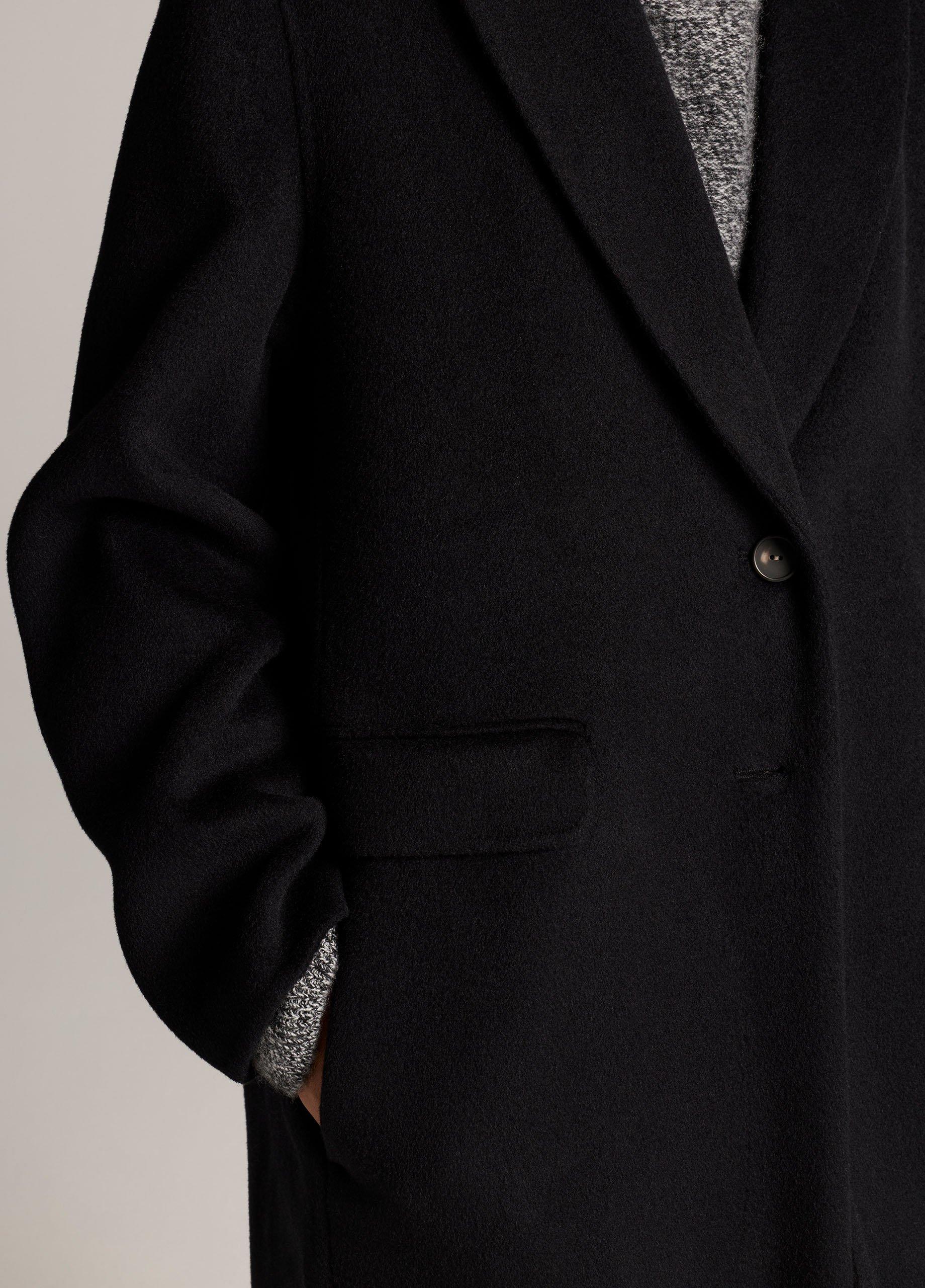 Wool-Cashmere Single-Breasted Classic Coat image number 3