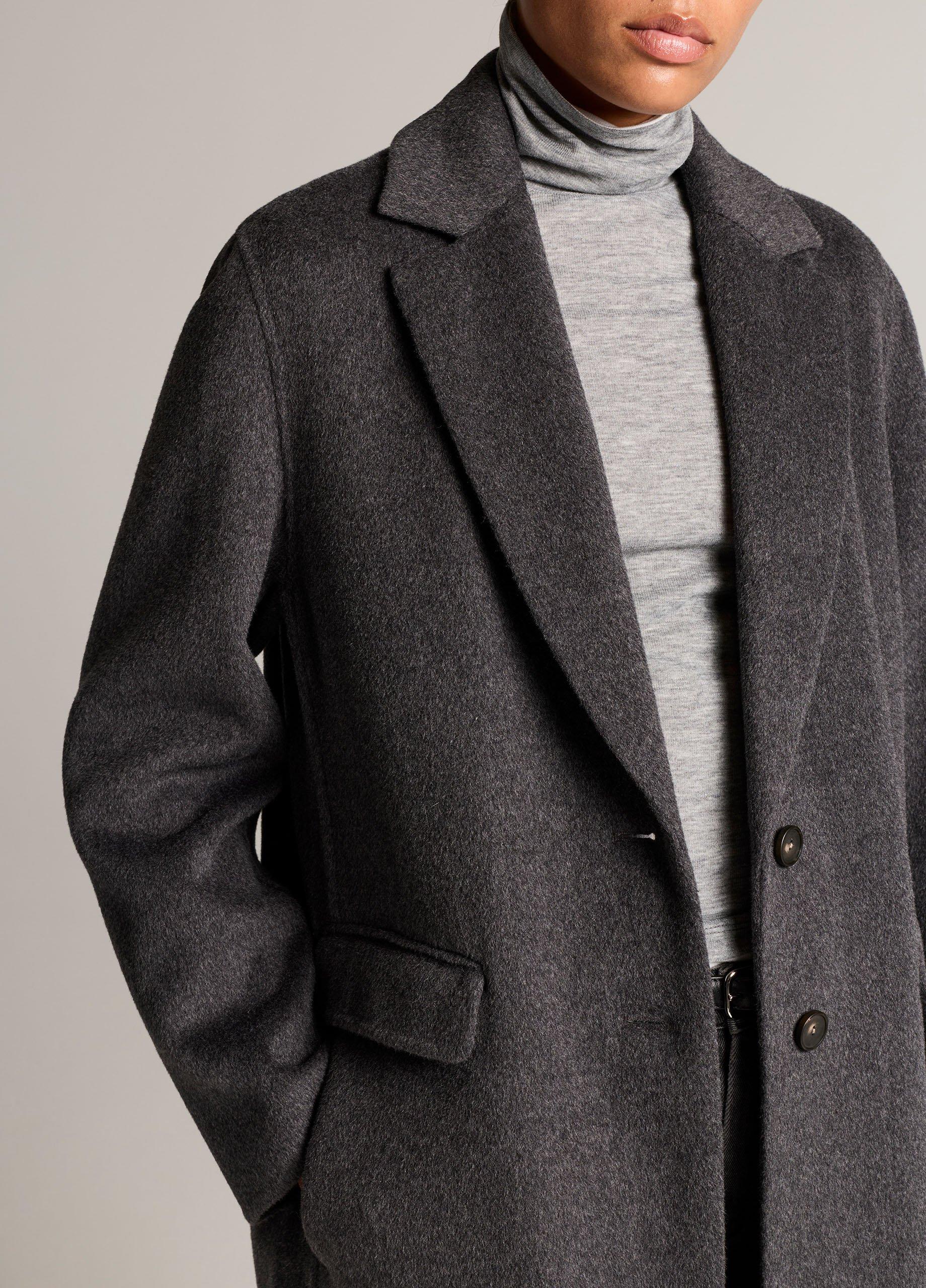 Wool-Cashmere Single-Breasted Classic Coat image number 3