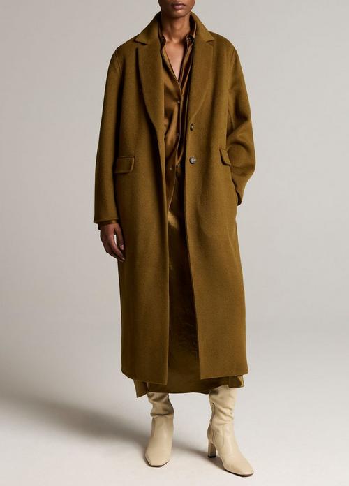 Wool-Cashmere Single-Breasted Classic Coat