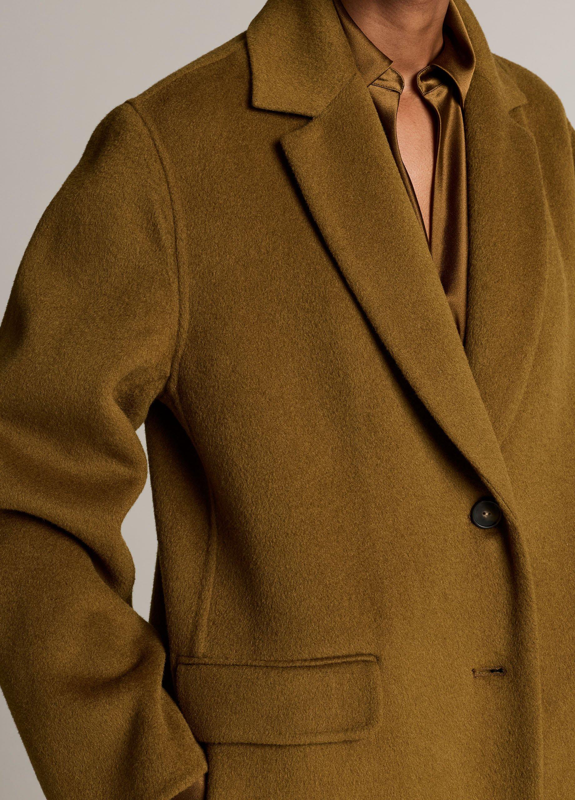 Wool-Cashmere Single-Breasted Classic Coat image number 3