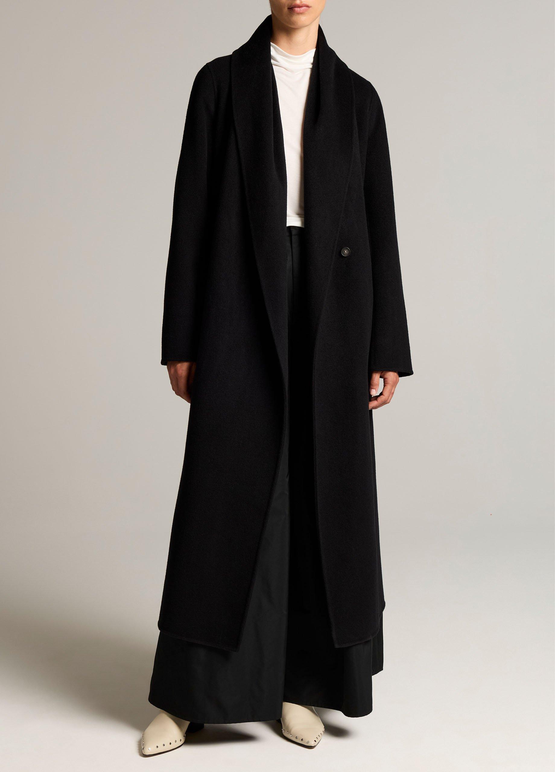 Wool-Cashmere Shawl-Collar Long Coat image number 0