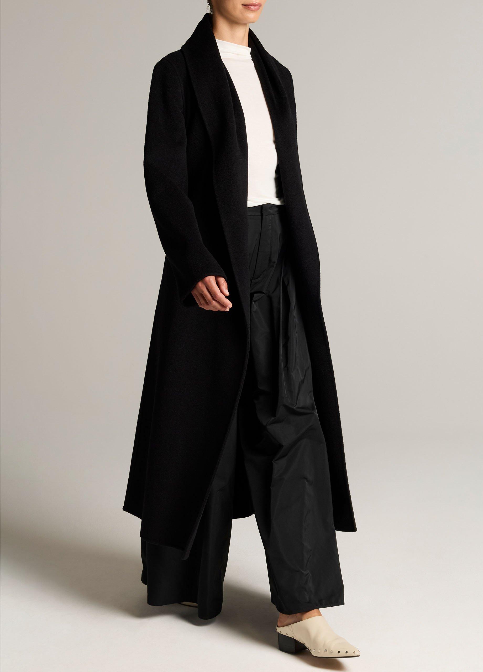 Wool-Cashmere Shawl-Collar Long Coat image number 1