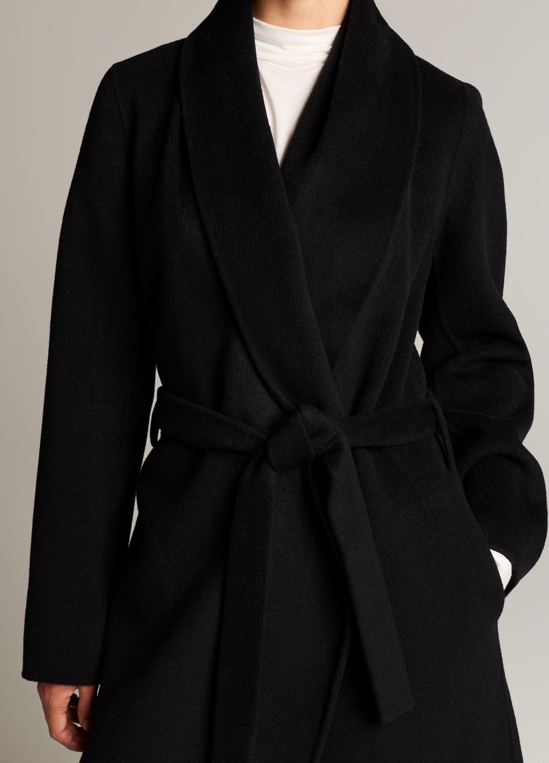 Wool-Cashmere Shawl-Collar Long Coat image number 3
