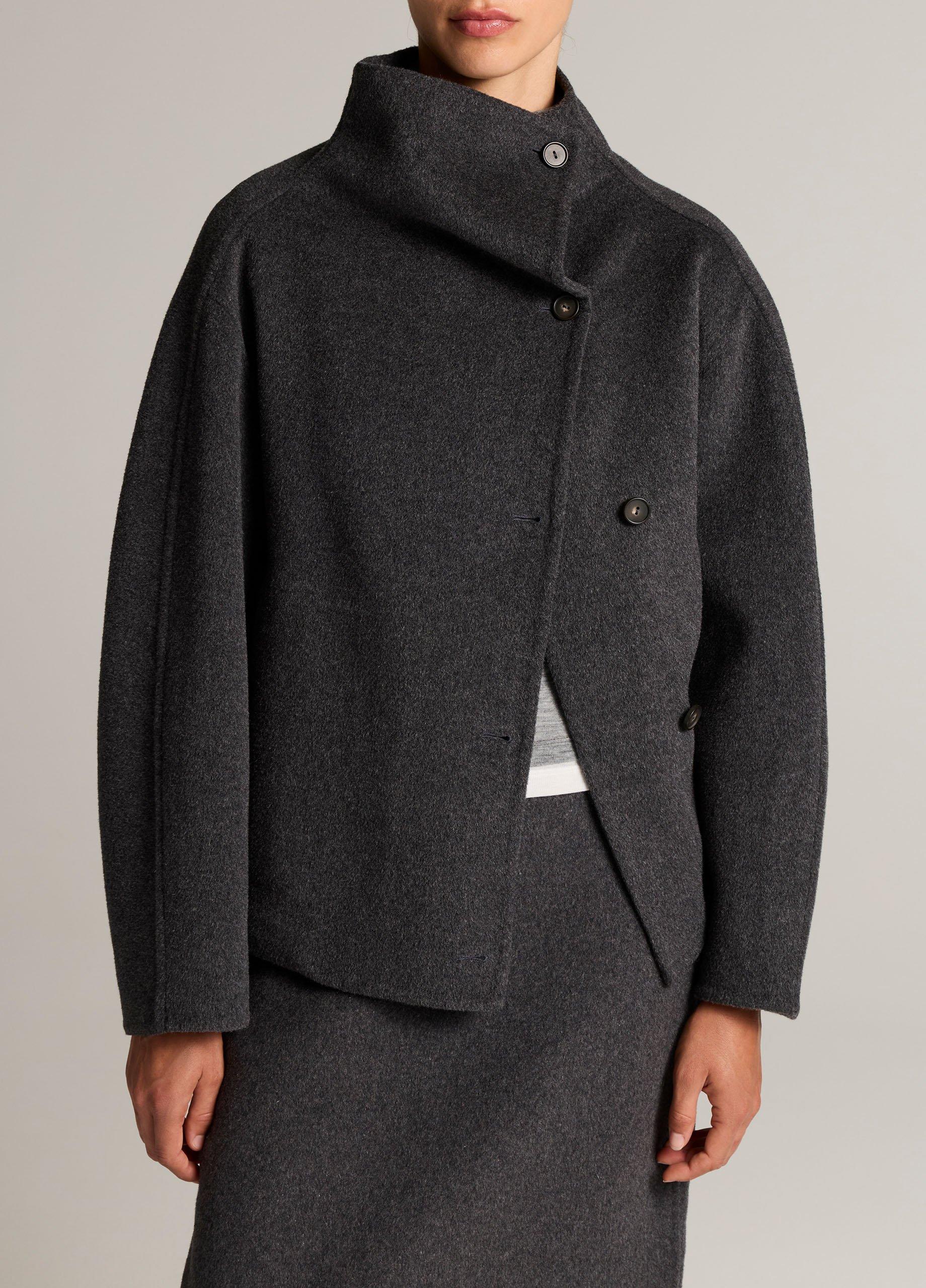 Wool-Cashmere Funnel-Neck Jacket image number 0