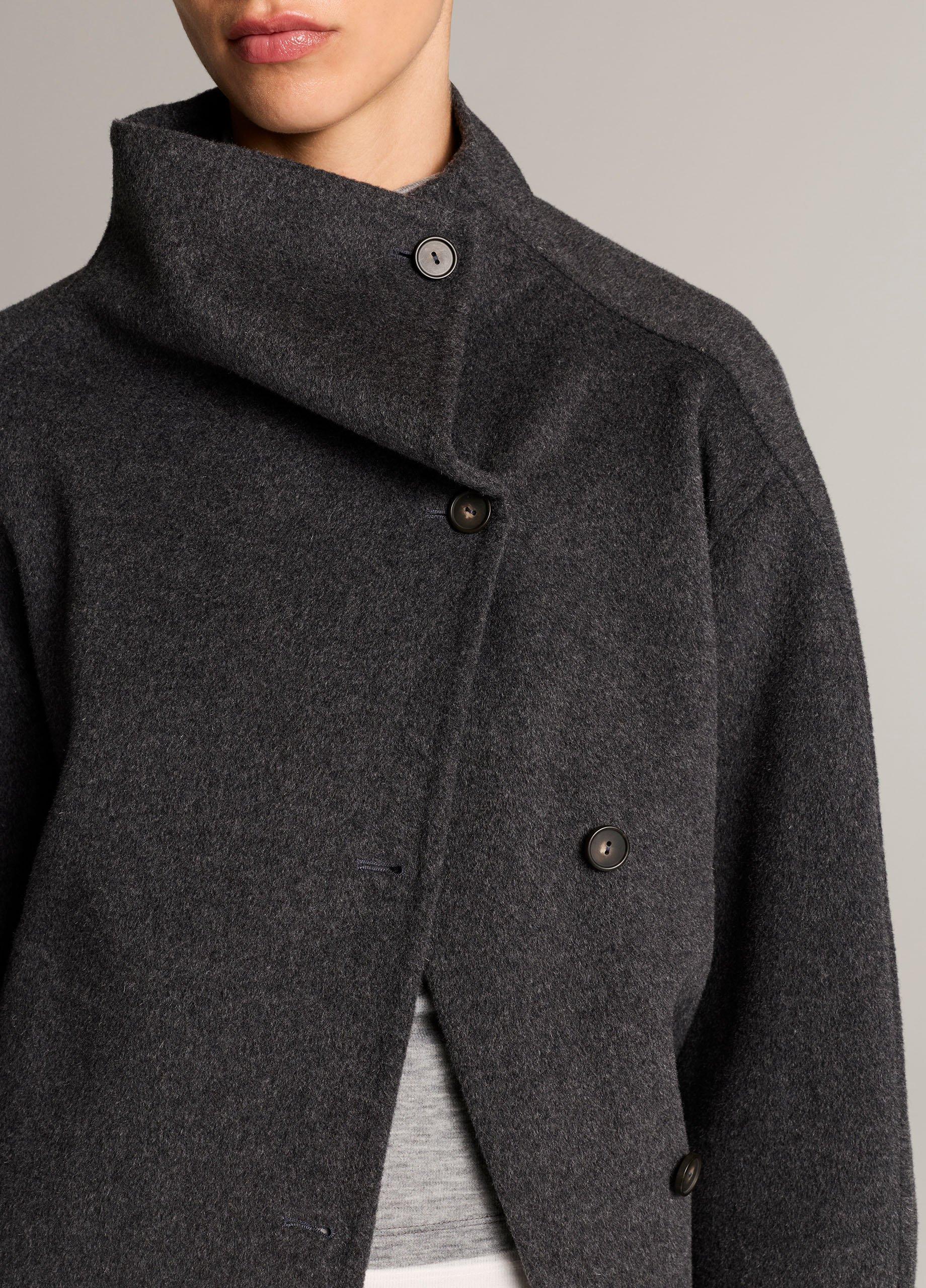 Wool-Cashmere Funnel-Neck Jacket image number 1
