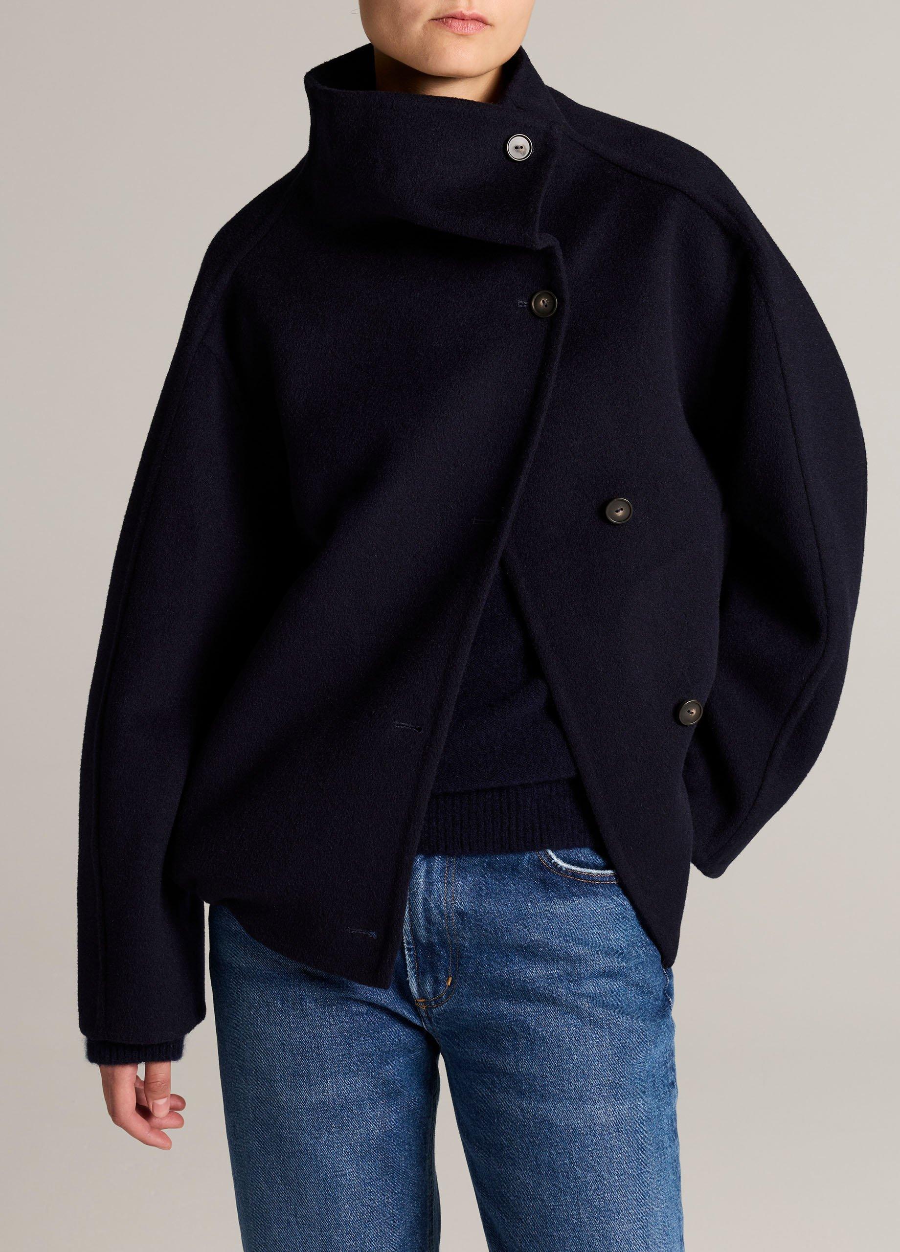Wool-Cashmere Funnel-Neck Jacket image number 0
