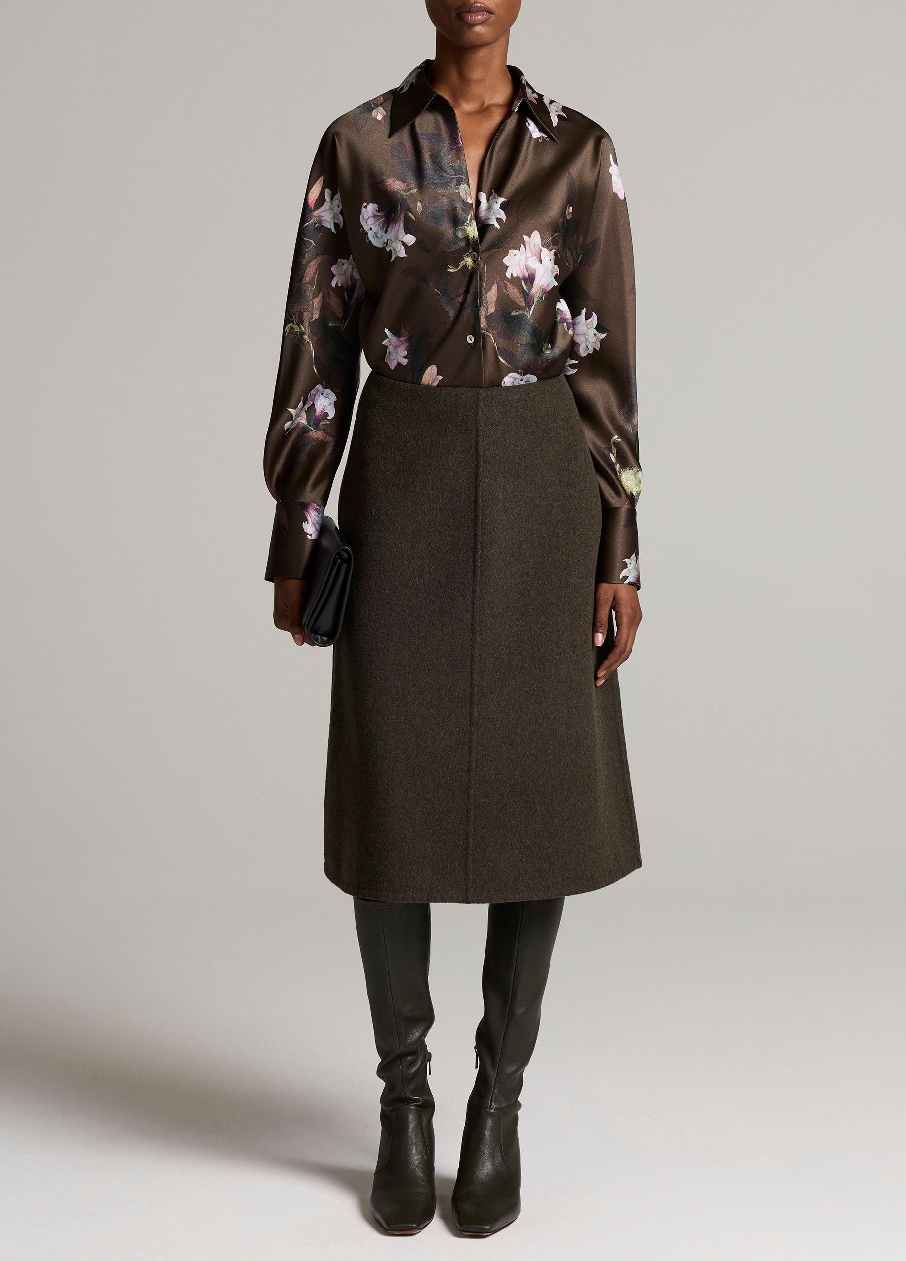 Splittable Wool-Blend Skirt image number 0