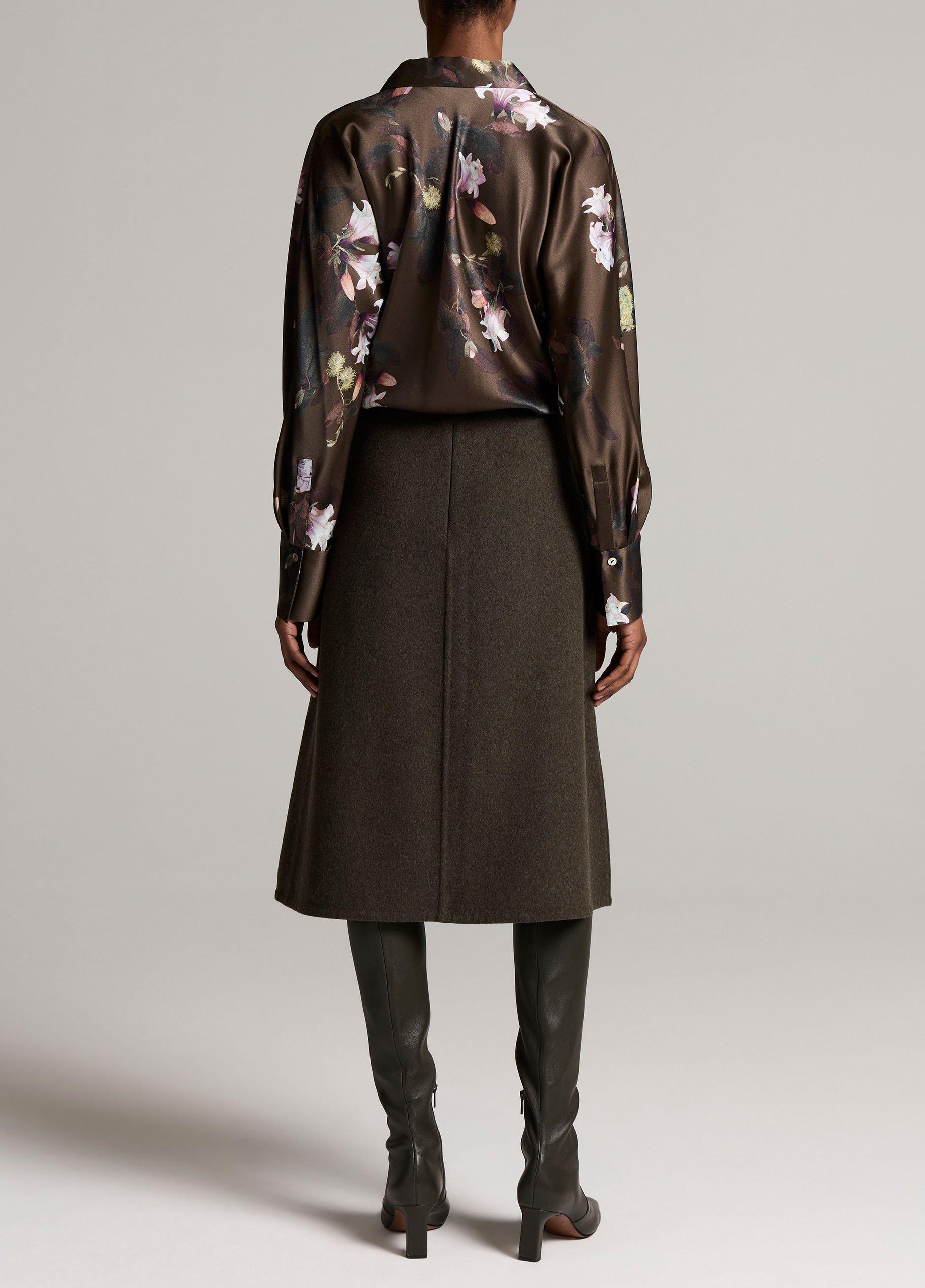 Splittable Wool-Blend Skirt image number 2