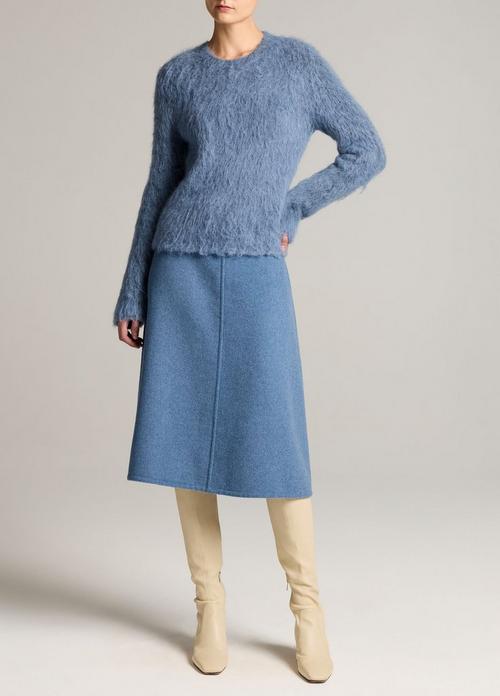 Splittable Wool-Blend Skirt