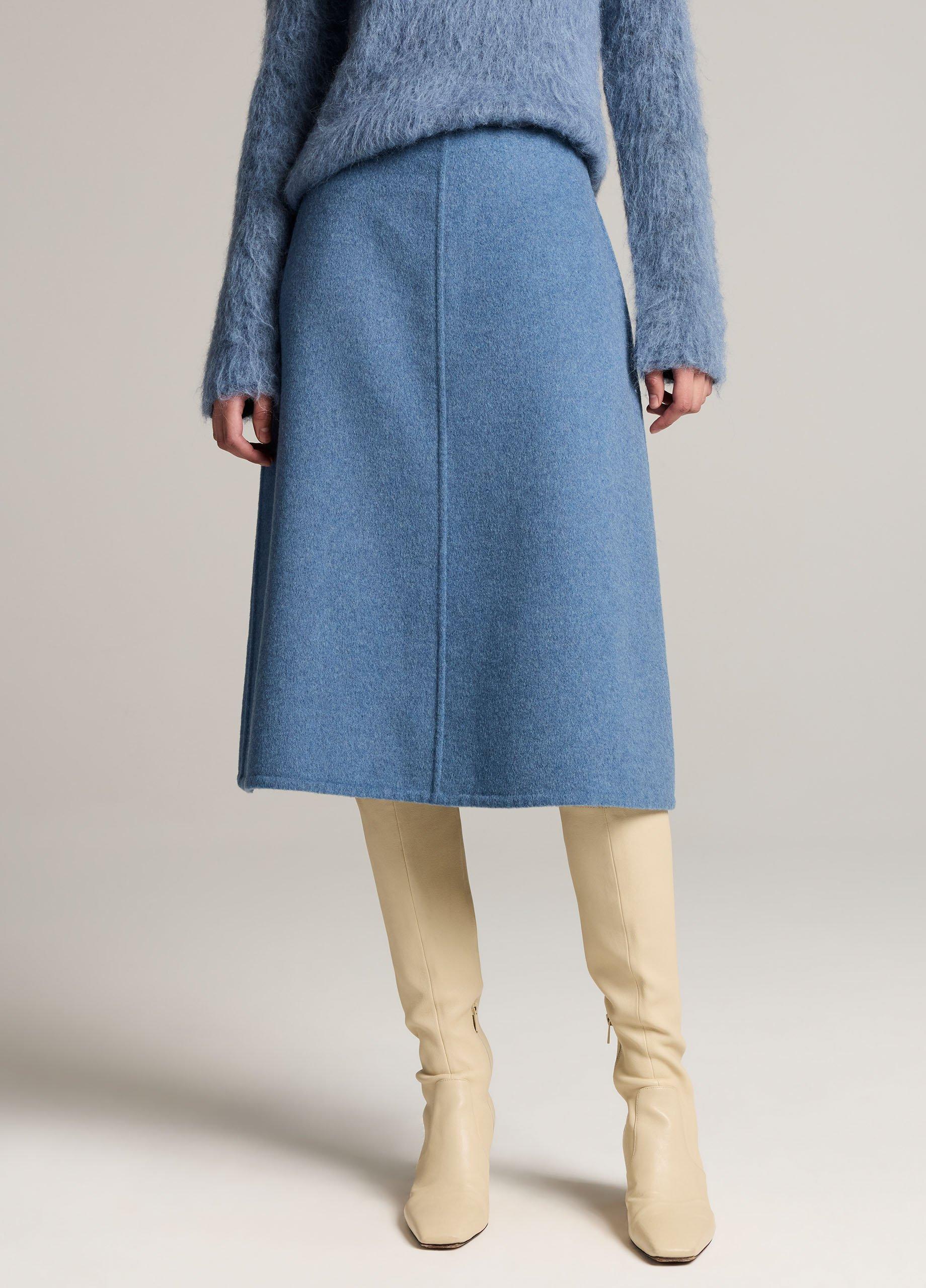 Splittable Wool-Blend Skirt image number 3
