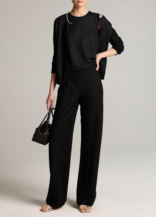 Colette High-Rise Italian Wool-Blend Flannel Bias Pant