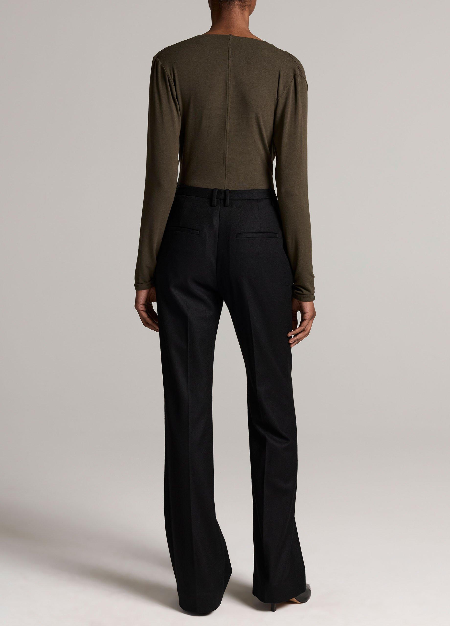 Simone Mid-Rise Italian Flannel Slim Flare Pant image number 2