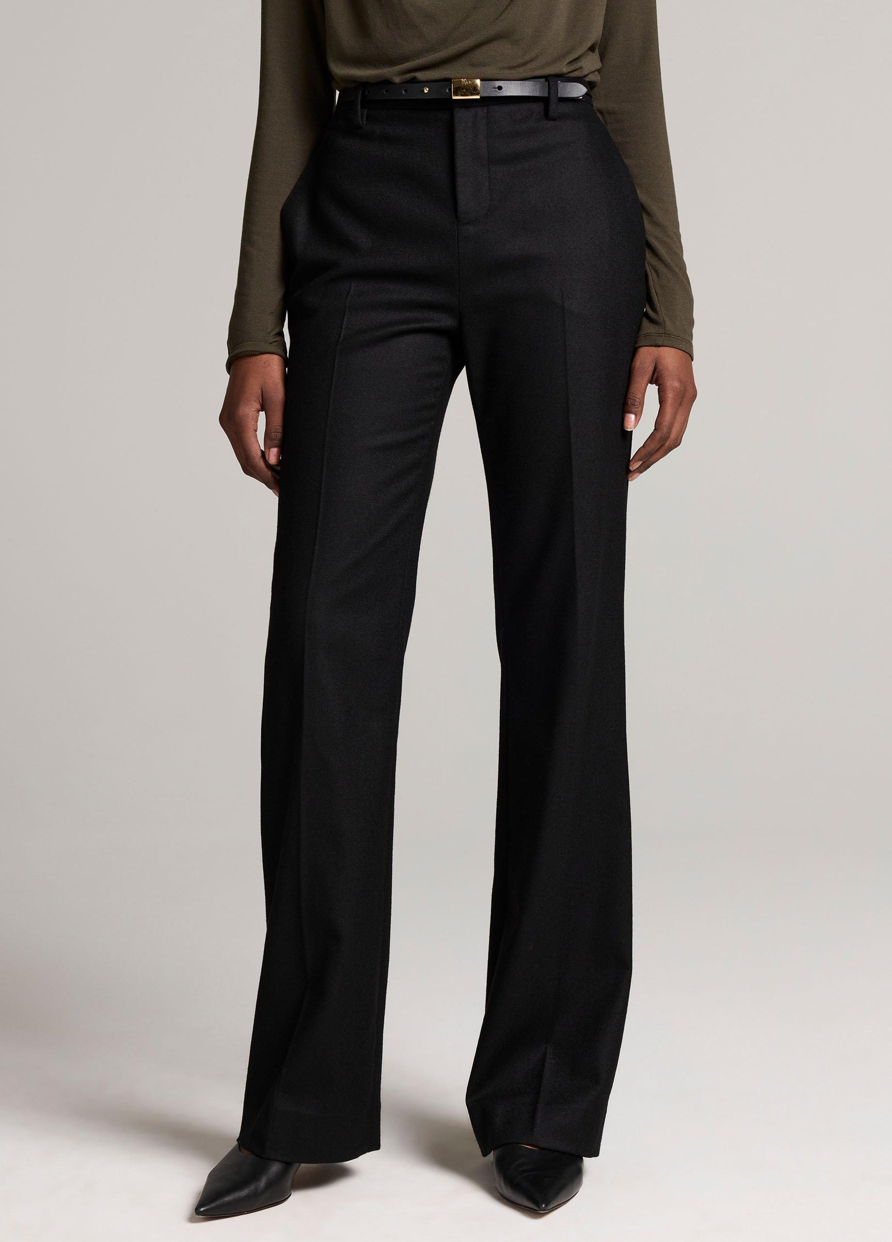 Simone Mid-Rise Italian Flannel Slim Flare Pant image number 3