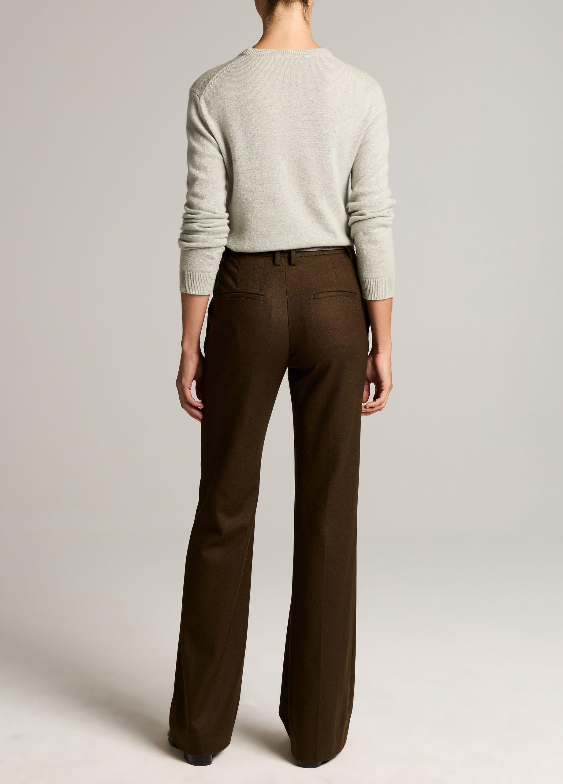 Simone Mid-Rise Italian Flannel Slim Flare Pant image number 2