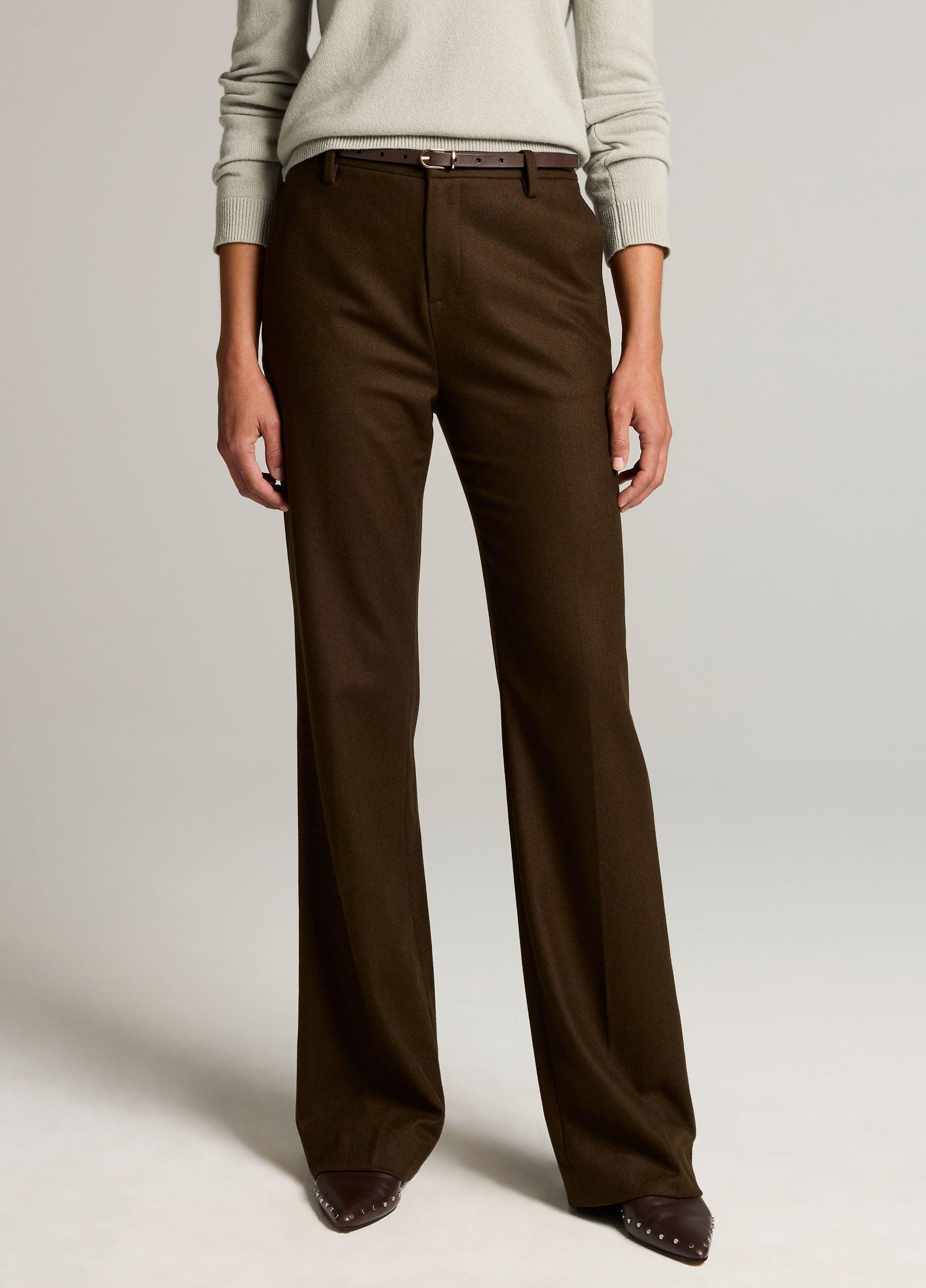 Simone Mid-Rise Italian Flannel Slim Flare Pant image number 3