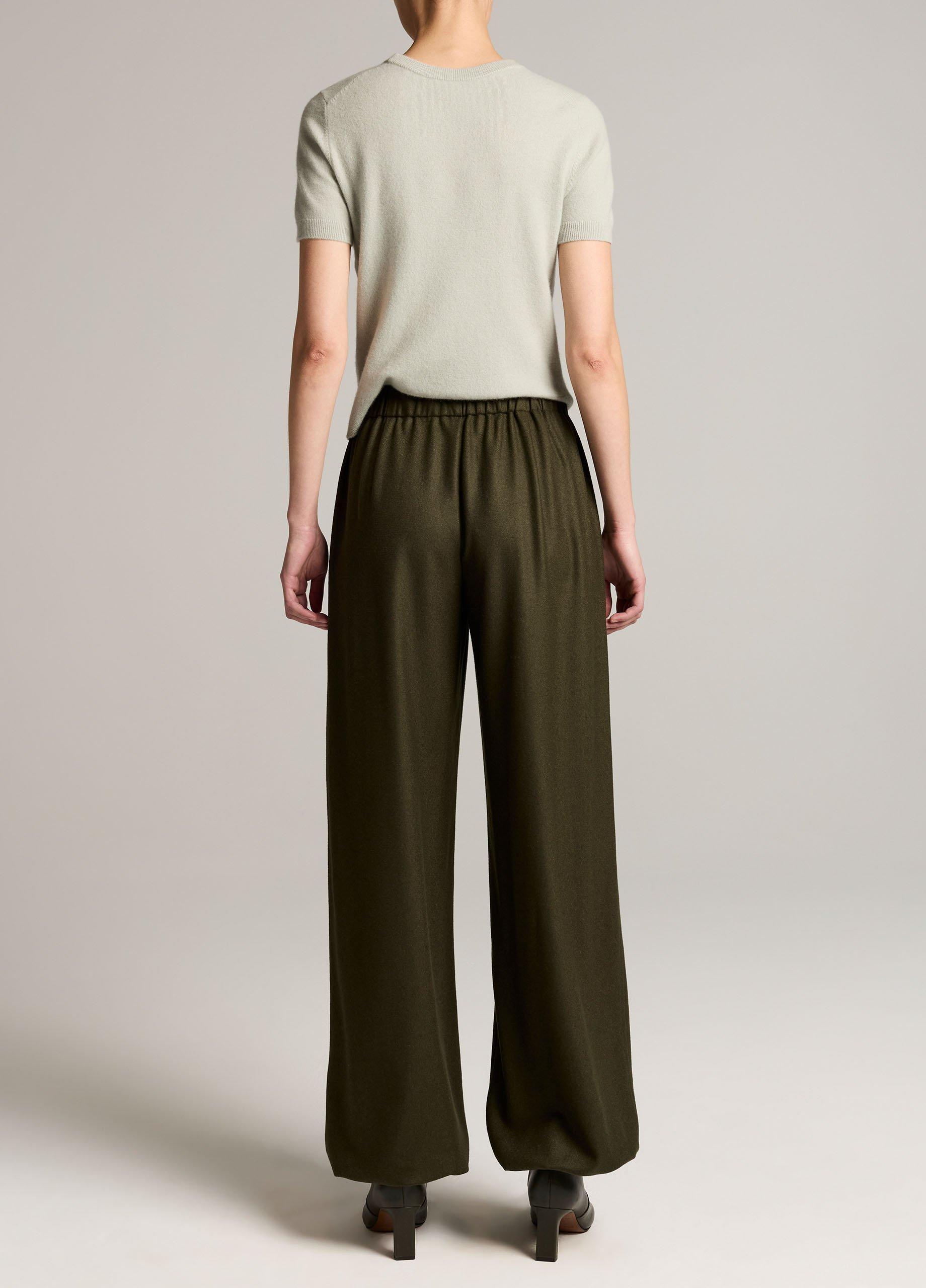 Italian Wool-Blend Flannel Drawstring Pant image number 2