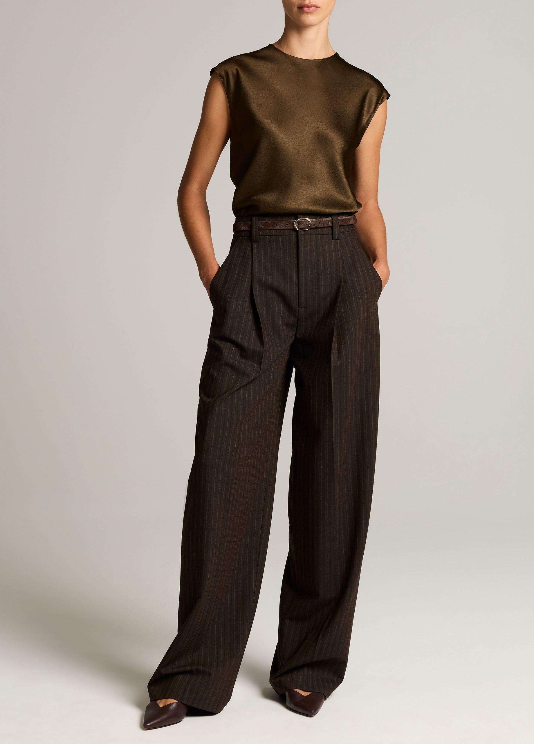 Striped High-Waist Wide-Leg Trouser image number 0