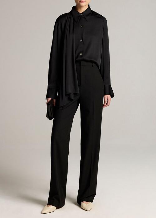 Elsa Fine Suiting High-Rise Straight-Leg Trouser