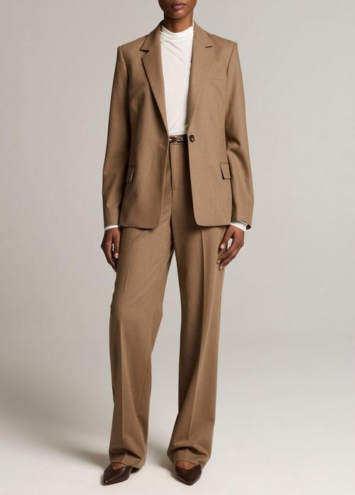 Elsa Fine Suiting High-Rise Straight-Leg Trouser