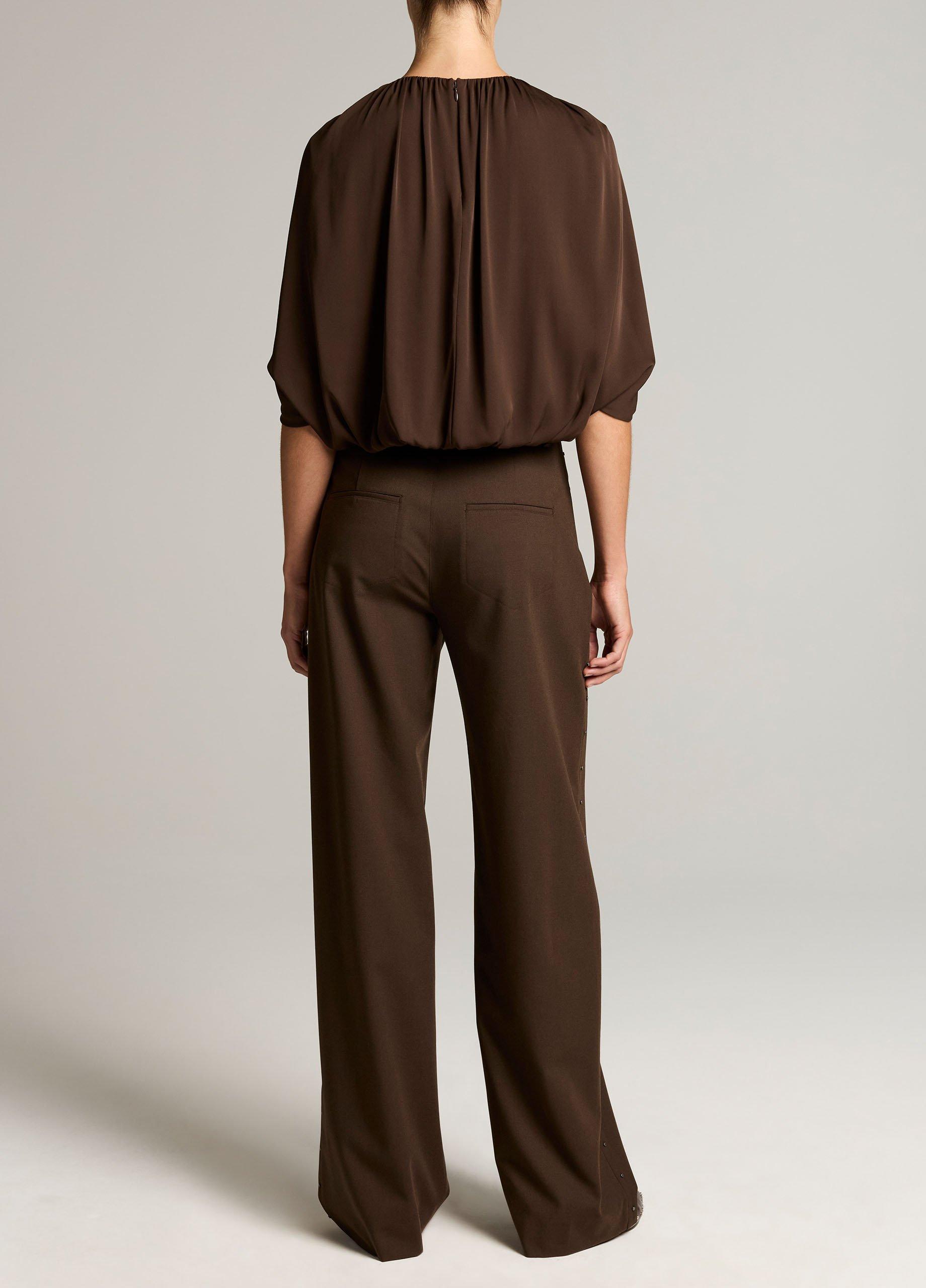 Studded Mid-Rise Wide-Leg Trouser image number 2