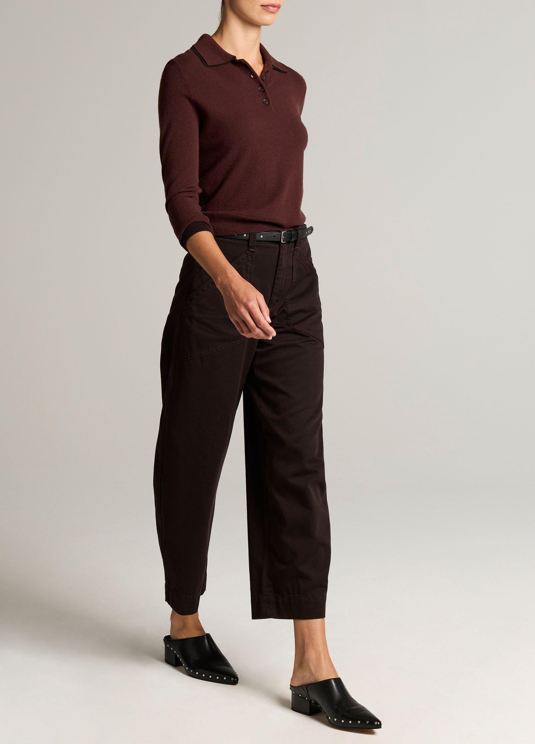 Washed Cotton Twill Mid-Rise Utility Pant image number 1