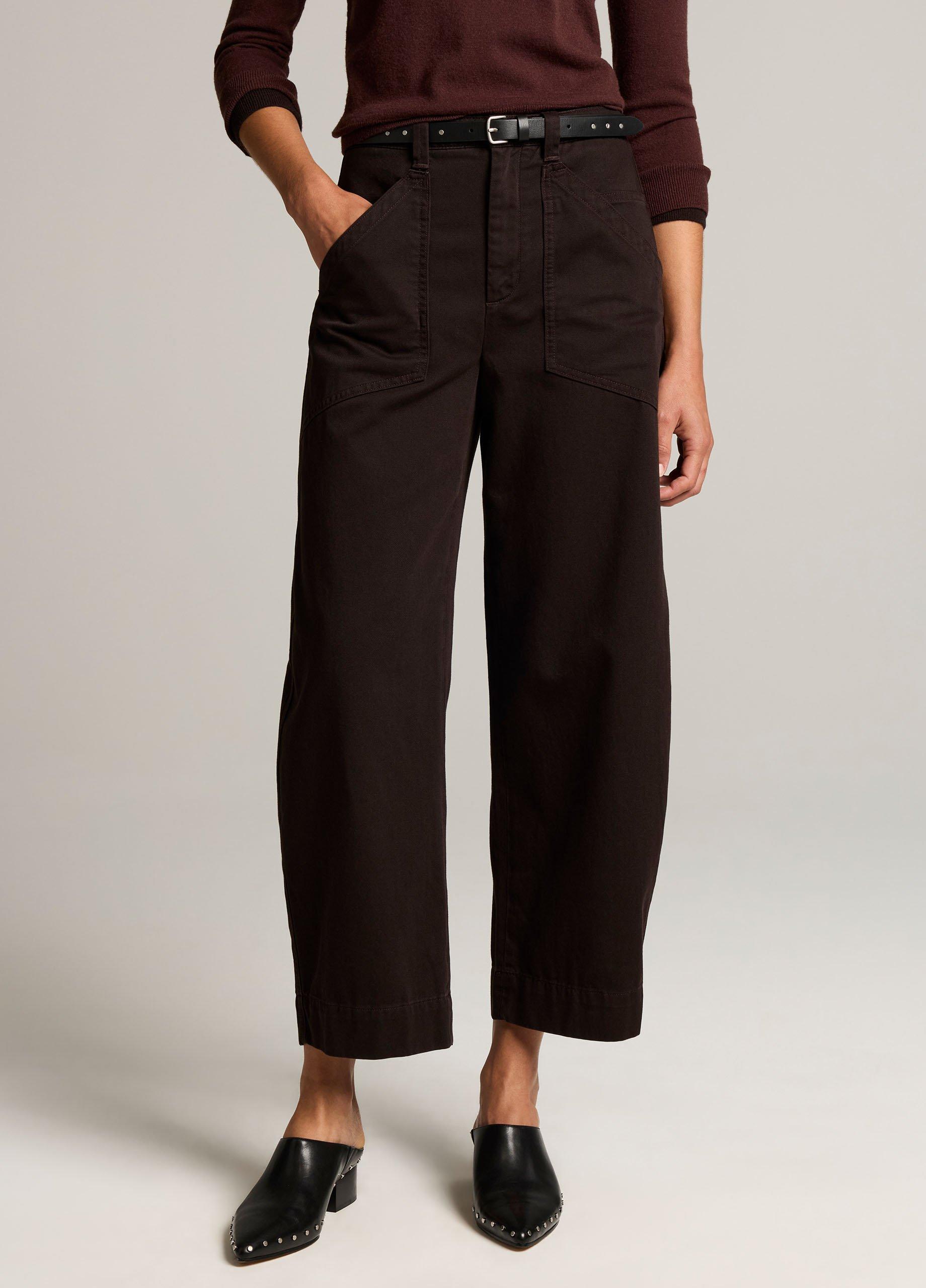 Washed Cotton Twill Mid-Rise Utility Pant image number 3