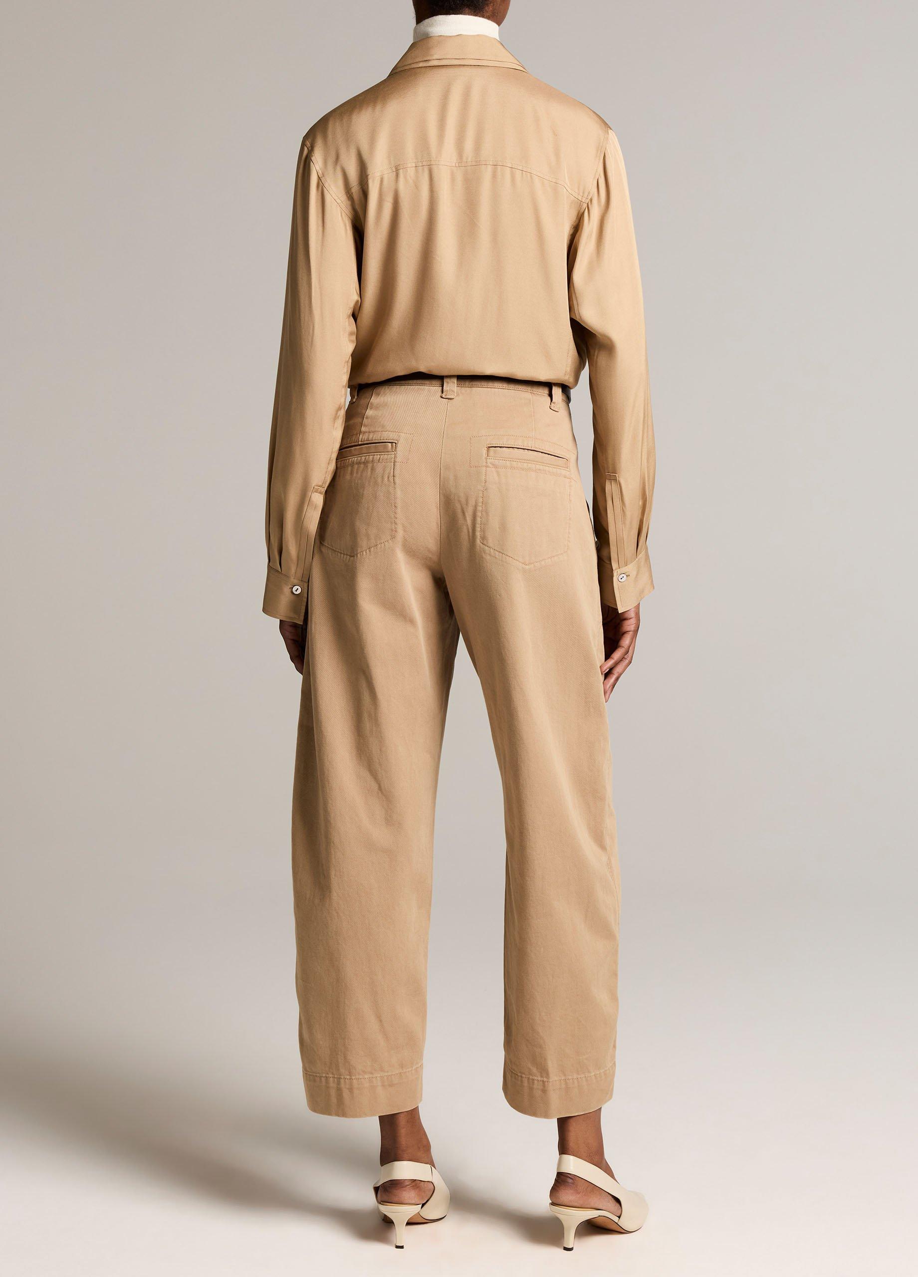 Washed Cotton Twill Mid-Rise Utility Pant image number 2