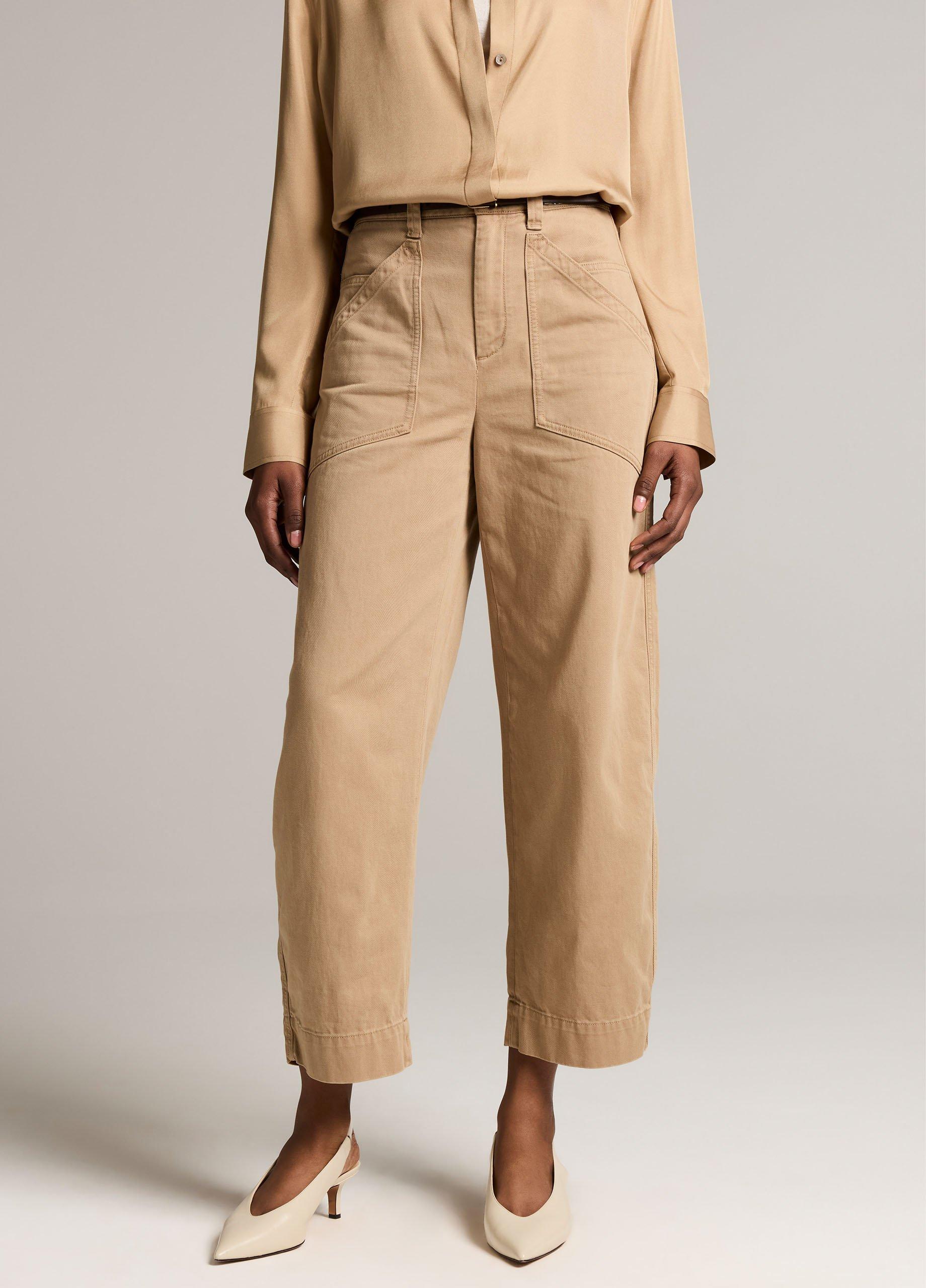 Washed Cotton Twill Mid-Rise Utility Pant image number 3