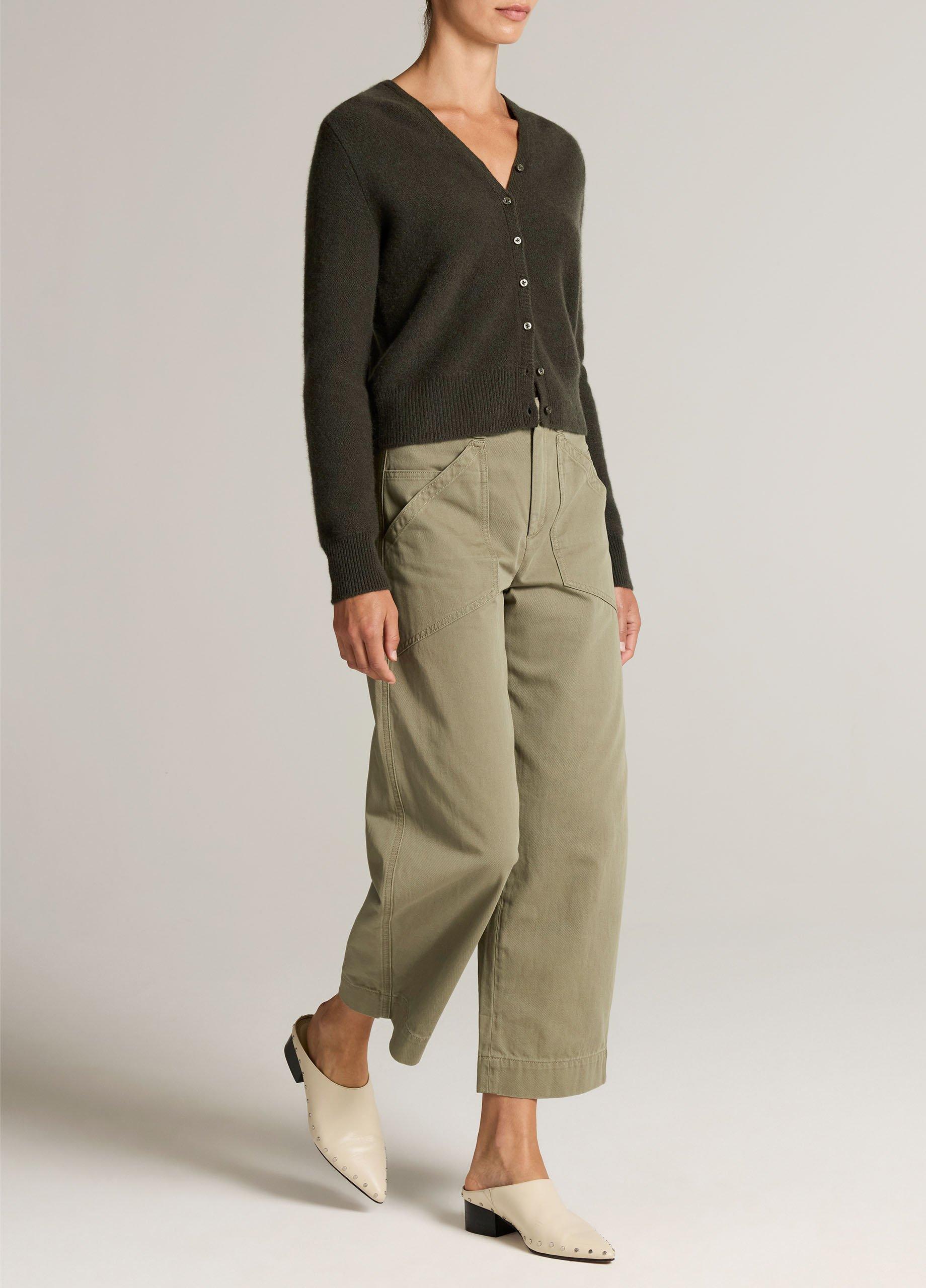 Washed Cotton Twill Mid-Rise Utility Pant image number 1