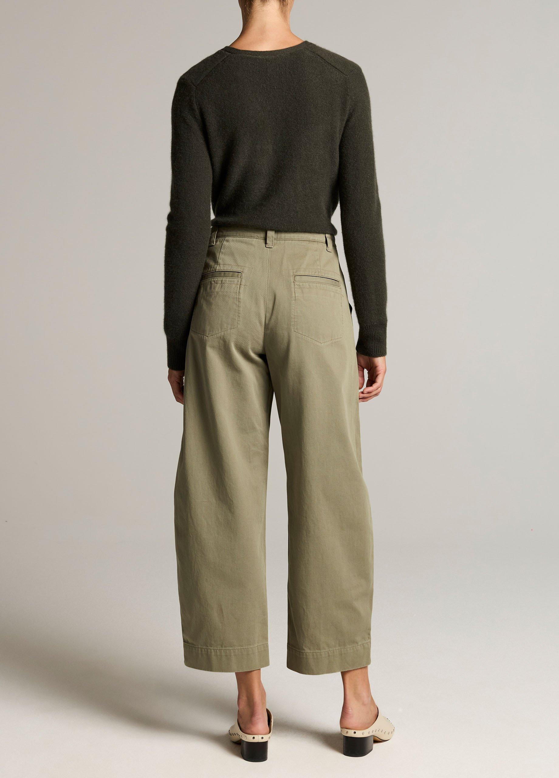 Washed Cotton Twill Mid-Rise Utility Pant image number 2