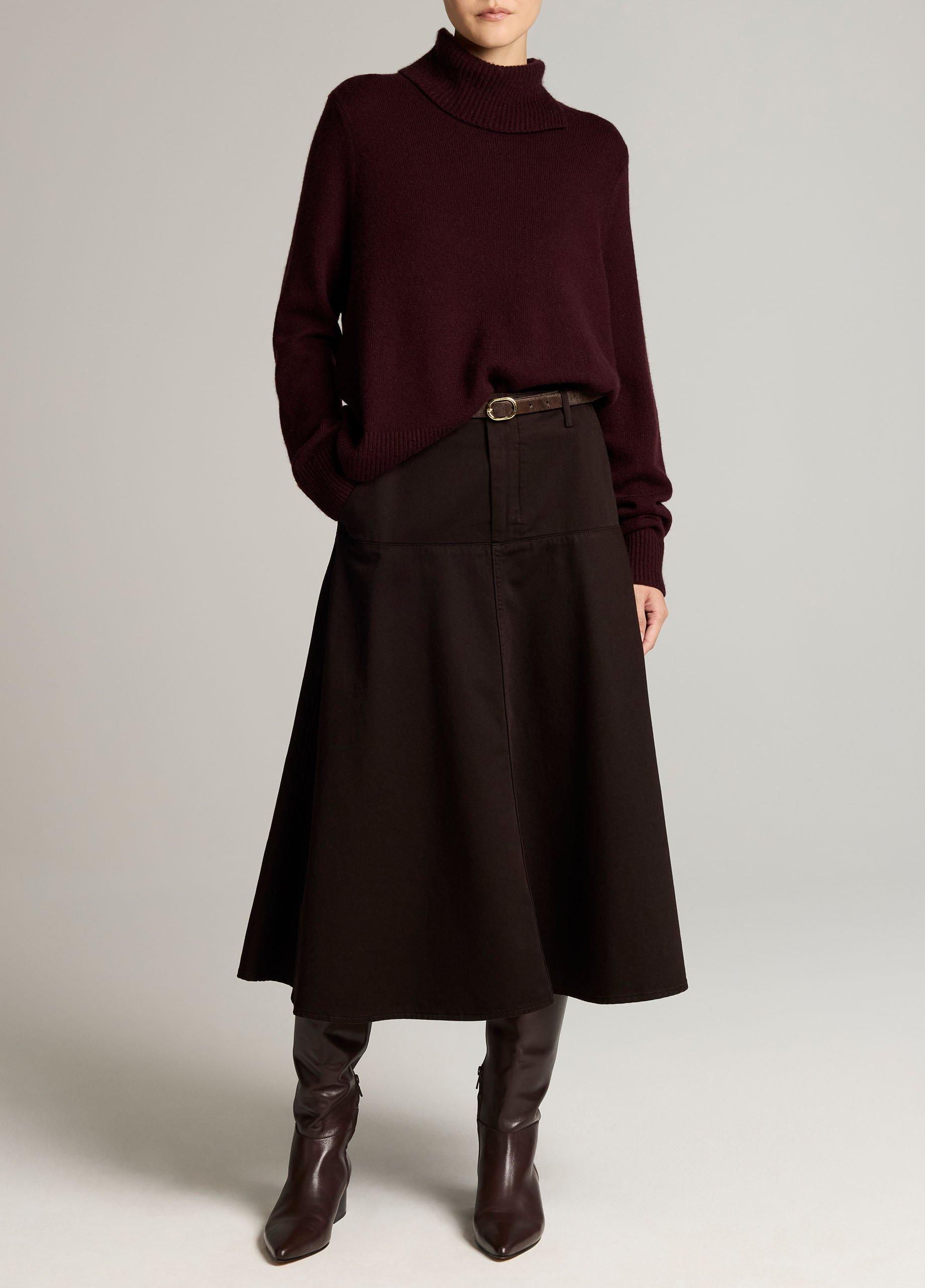 Washed Cotton Twill Full Skirt image number 0
