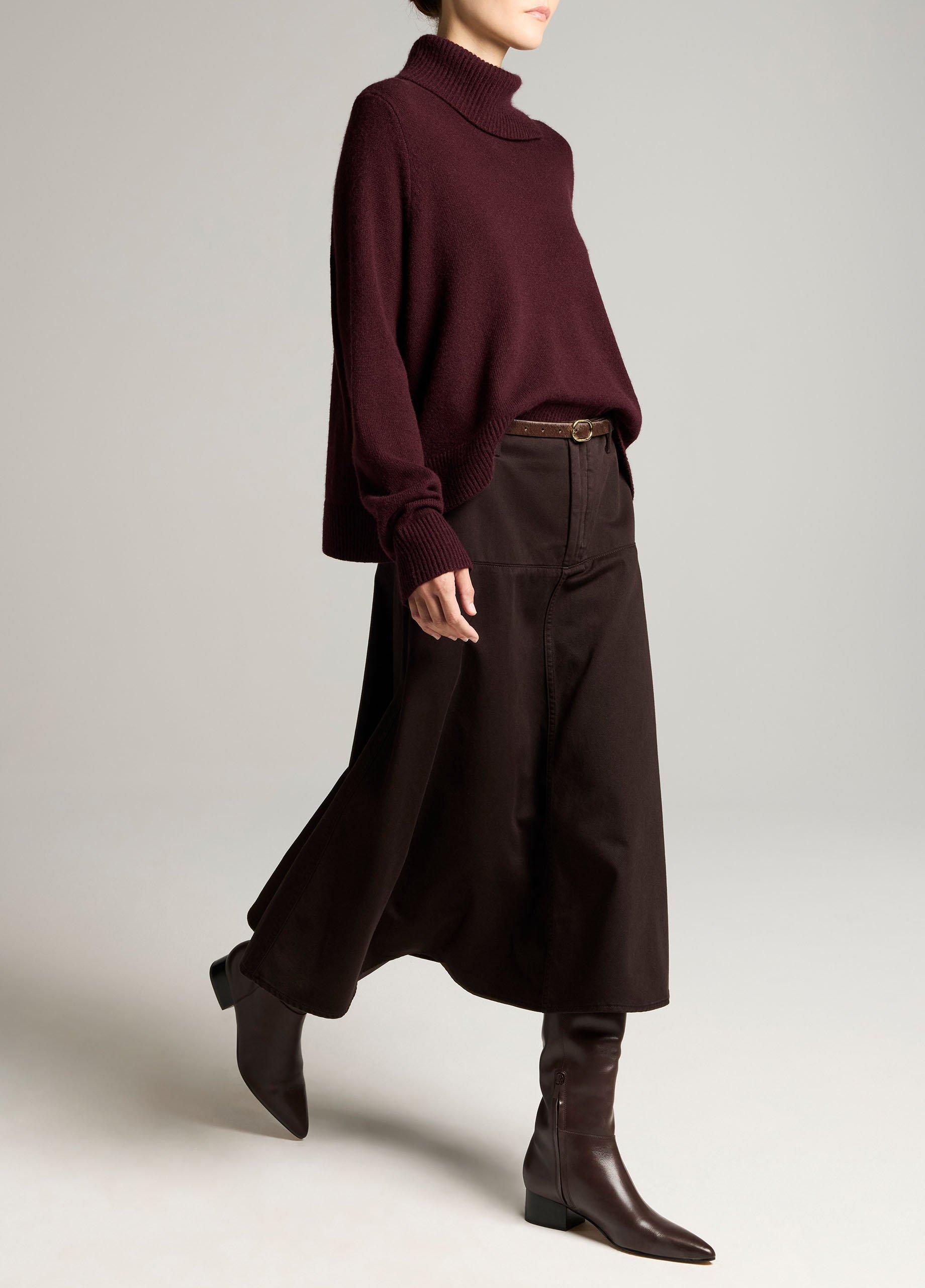 Washed Cotton Twill Full Skirt image number 1