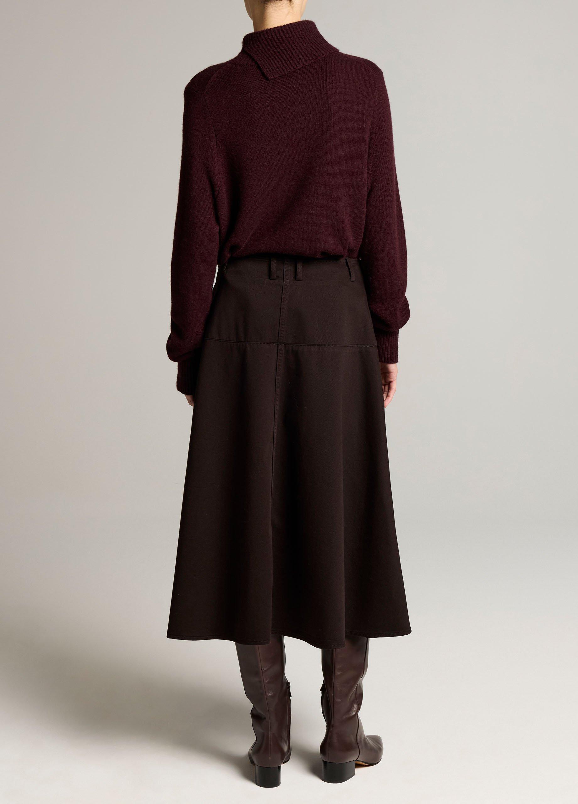 Washed Cotton Twill Full Skirt image number 2