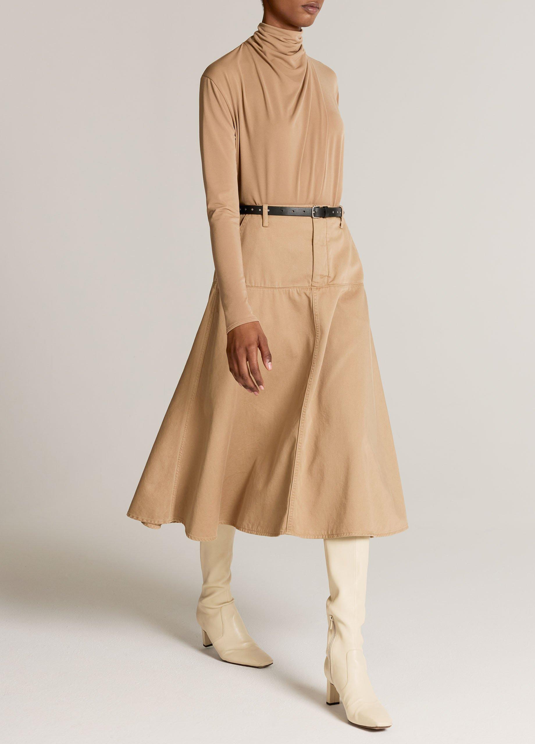 Washed Cotton Twill Full Skirt image number 1