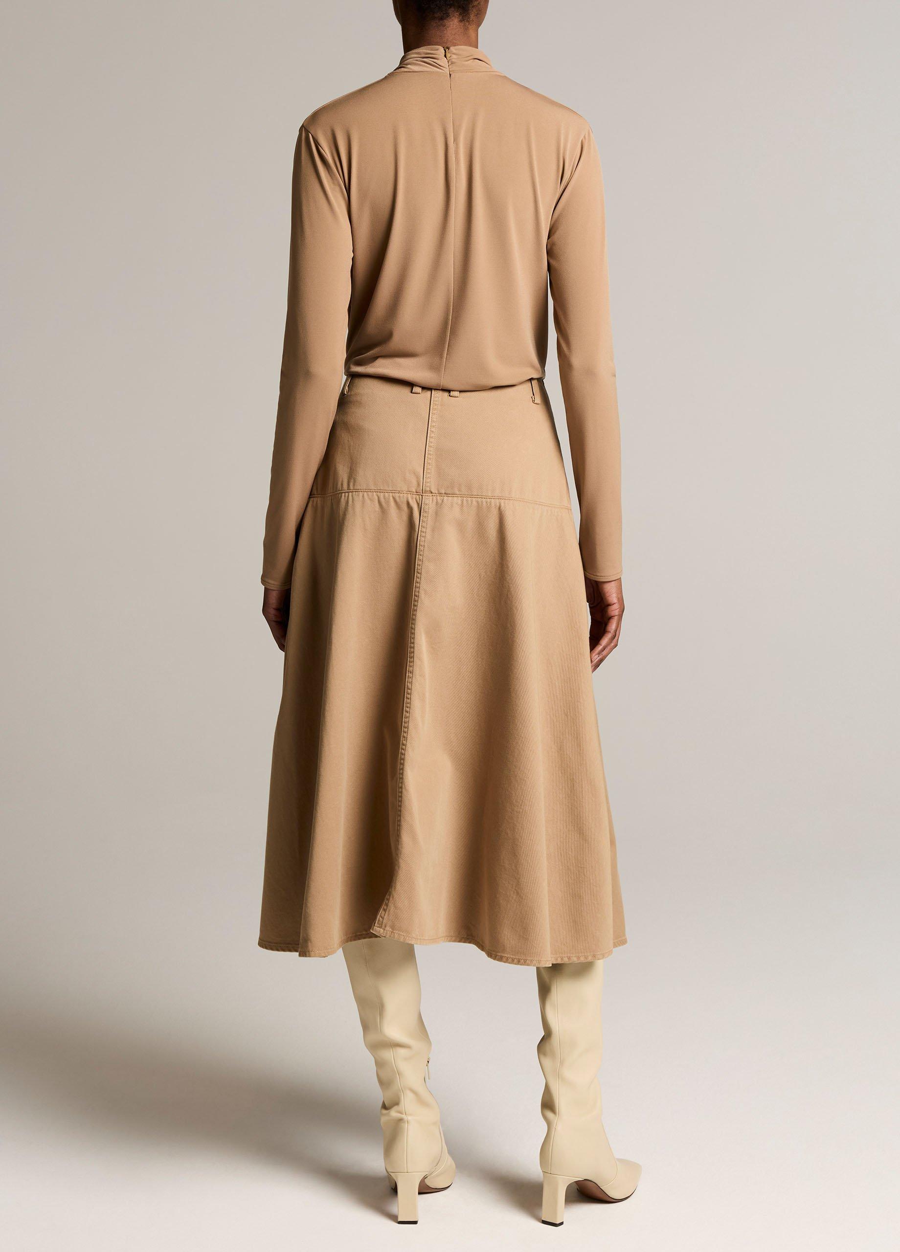 Washed Cotton Twill Full Skirt image number 2